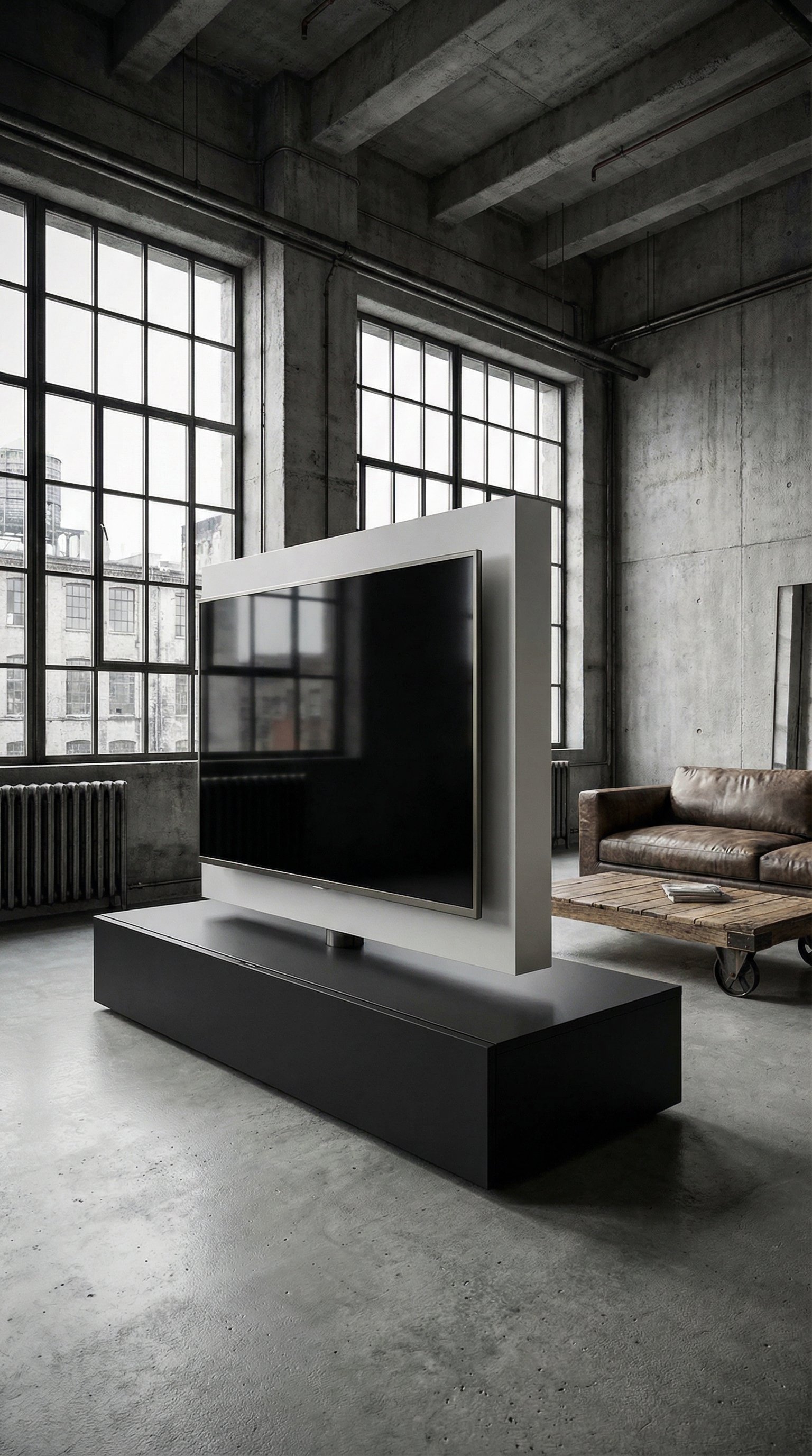 Roto in Schwarz im Industrial-Loft