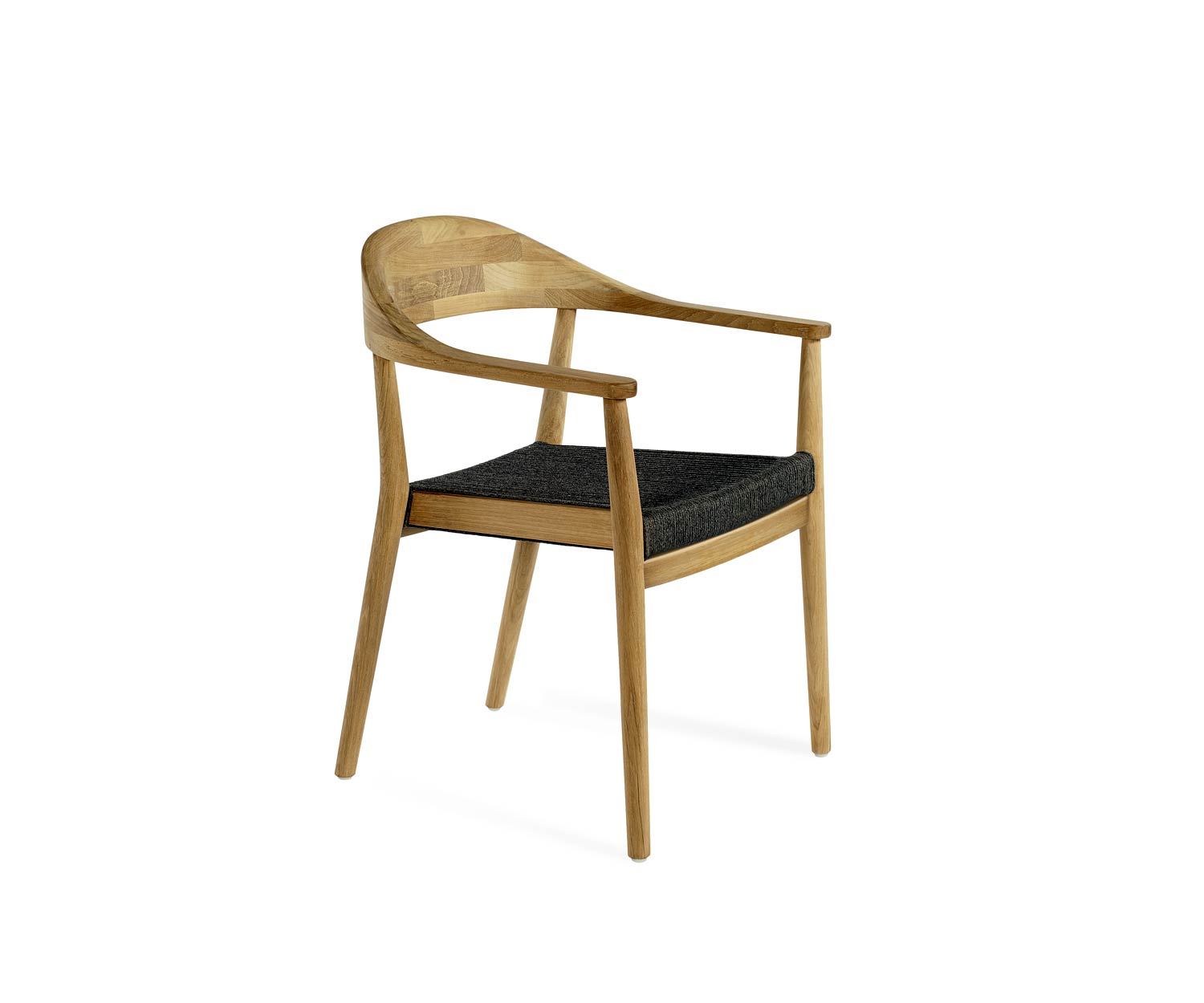 Exclusif Oasiq Copenhagen Design chaise à accoudoirs teck avec assise tressée