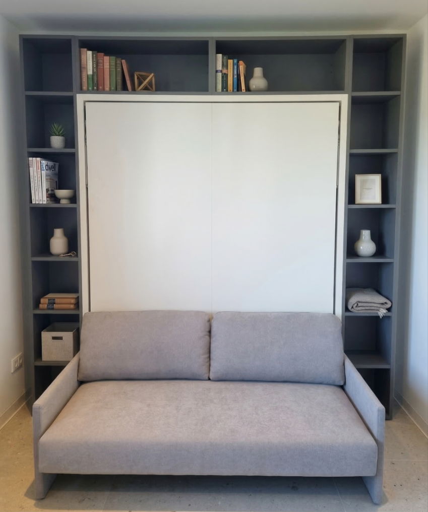 Clei Penelope 2 schnes Schrankbett mit Sofa und Regale Bcherregal