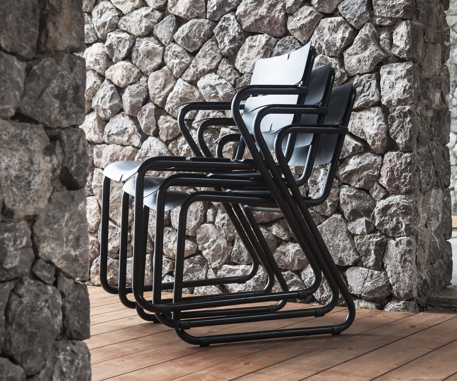 Exclusif Oasiq Corail Design chaise à accoudoirs avec table Reef