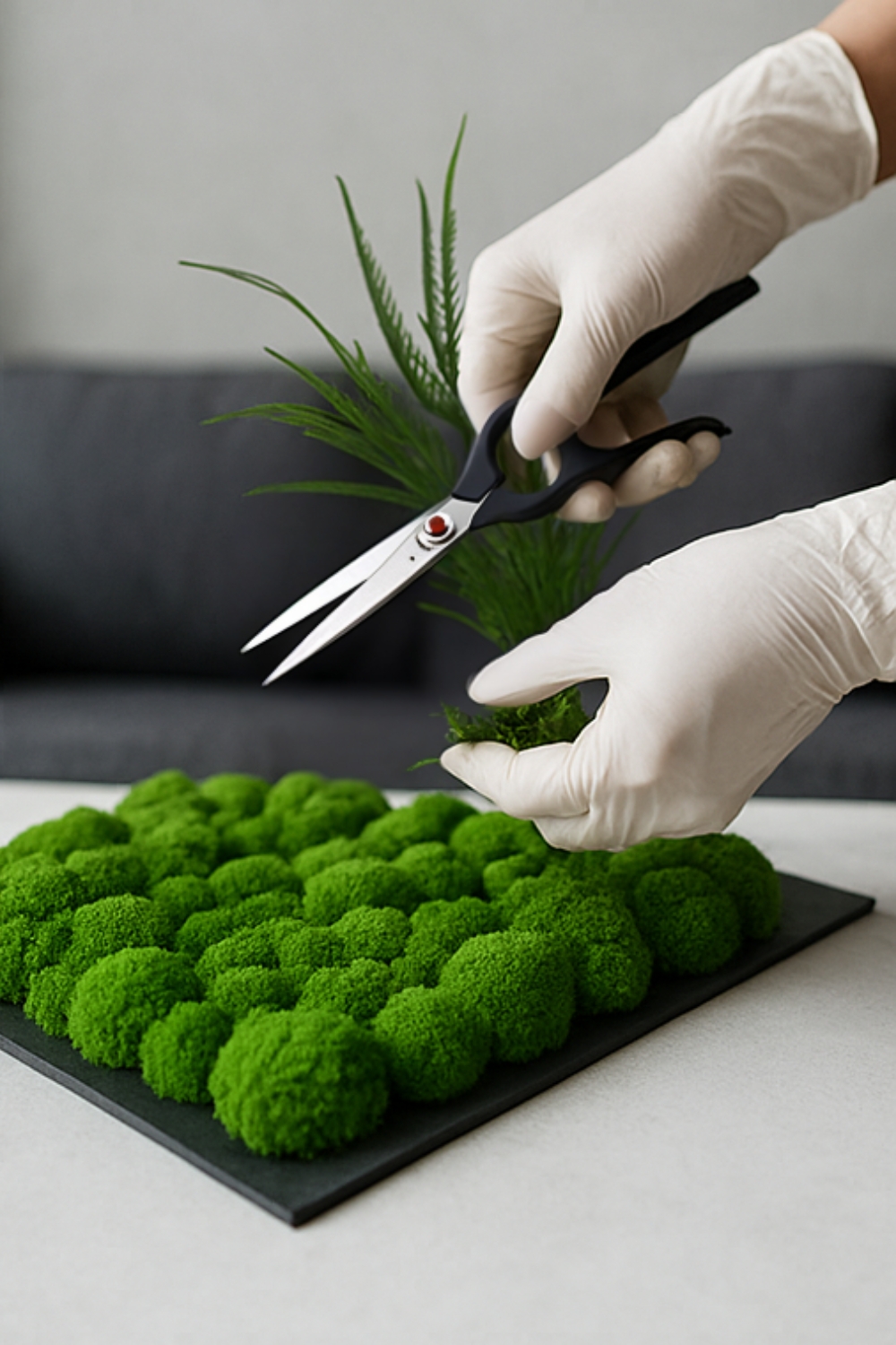 zierpflanzen-integrieren-auf-mooswand