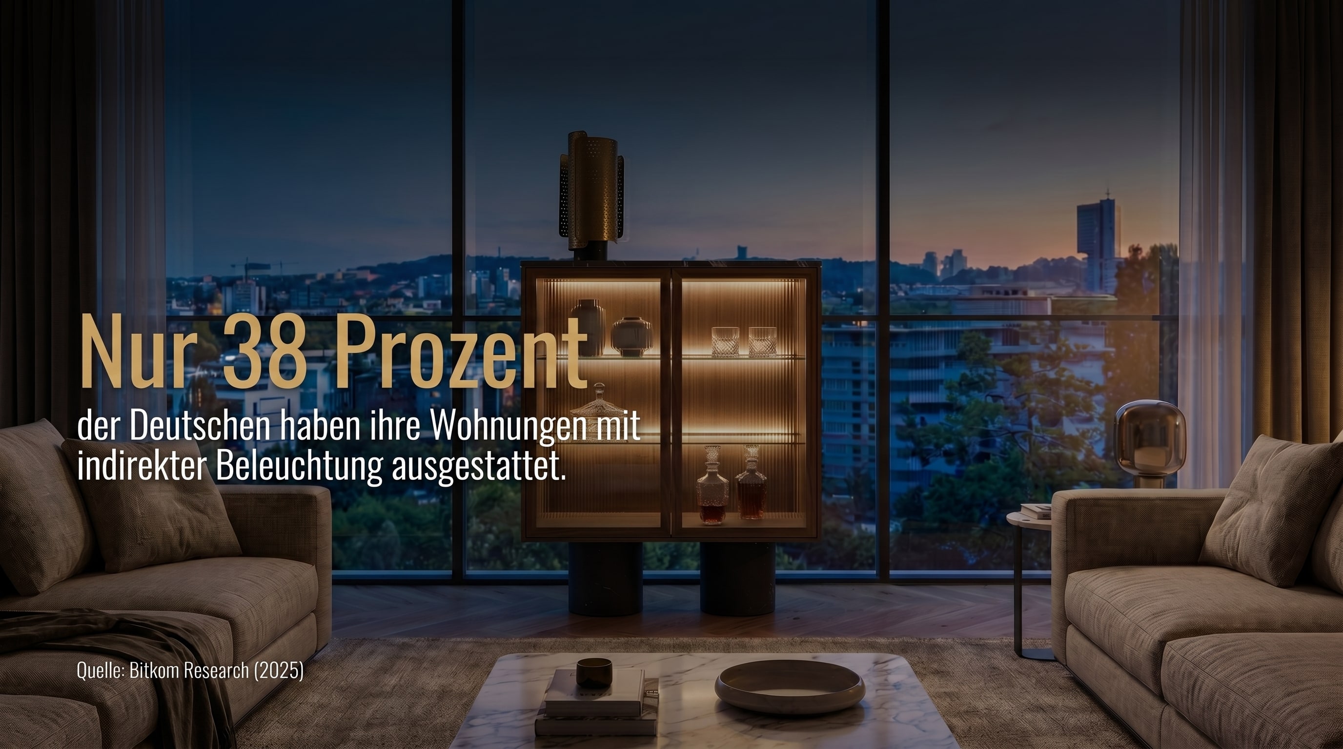 38 Prozent – des Allemands ont équipé leurs logements de lampes ou luminaires intelligents
