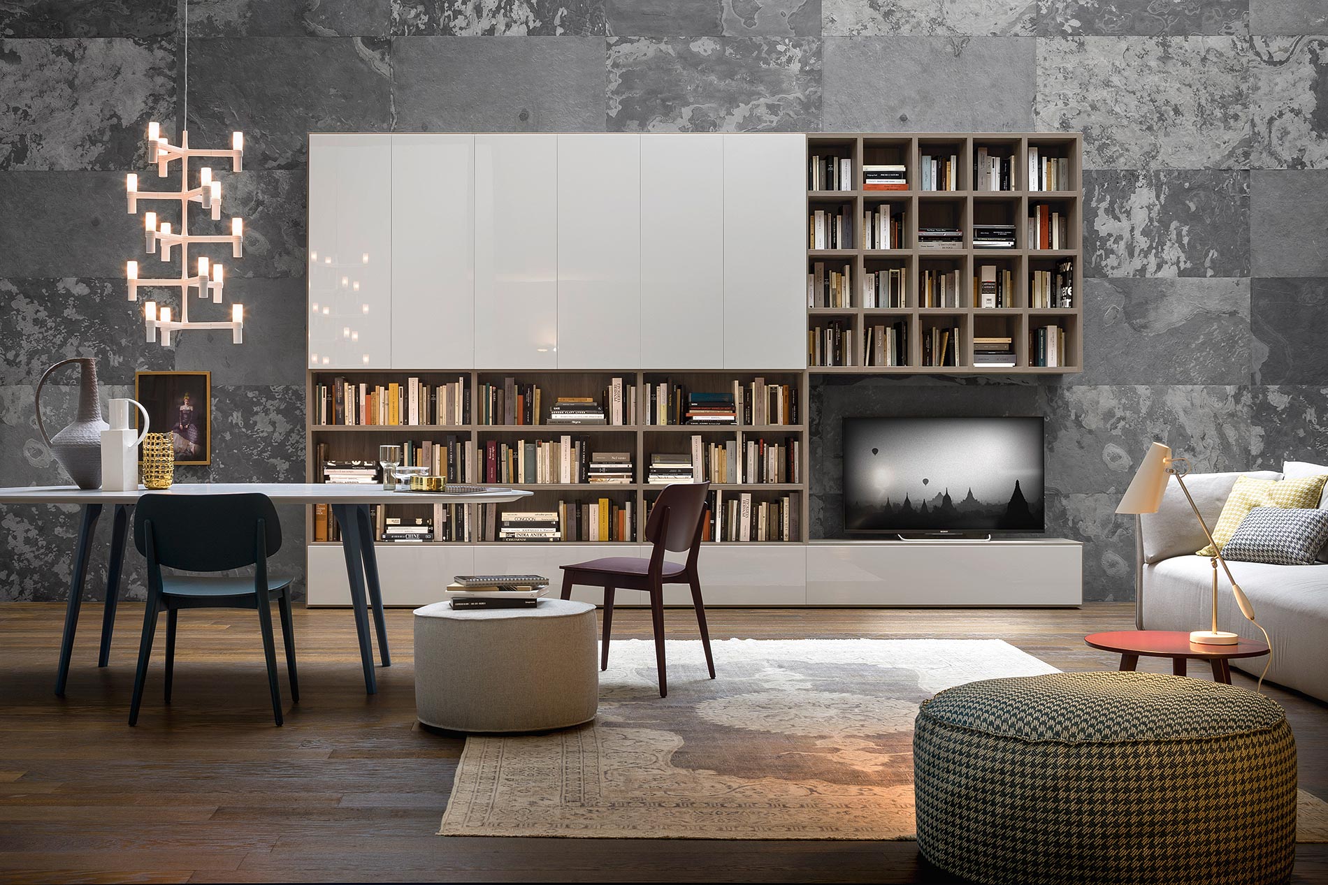 Bibliothèque de luxe en Italie