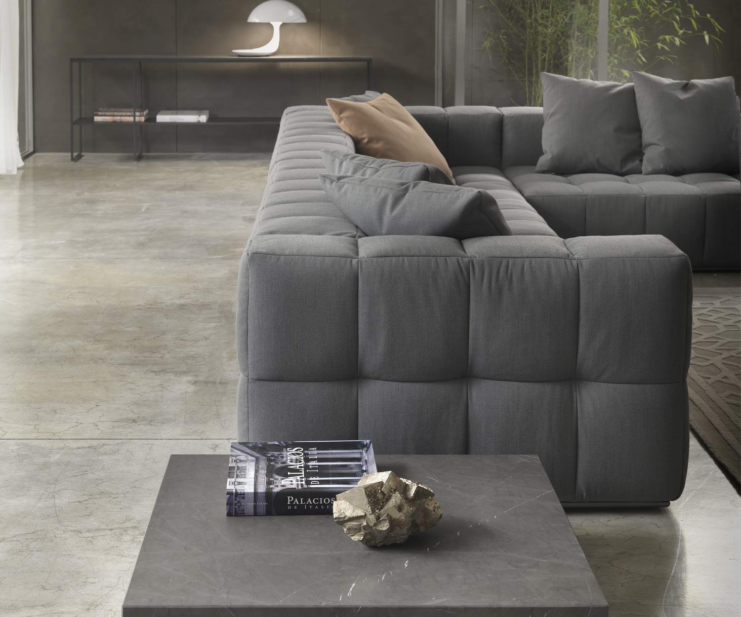Moderne Marelli Design Canapé Andy Lounge Couch piqué carré
