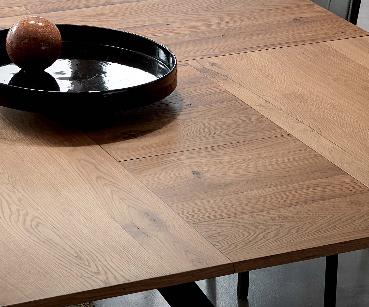 Vue détaillée du placage en bois véritable