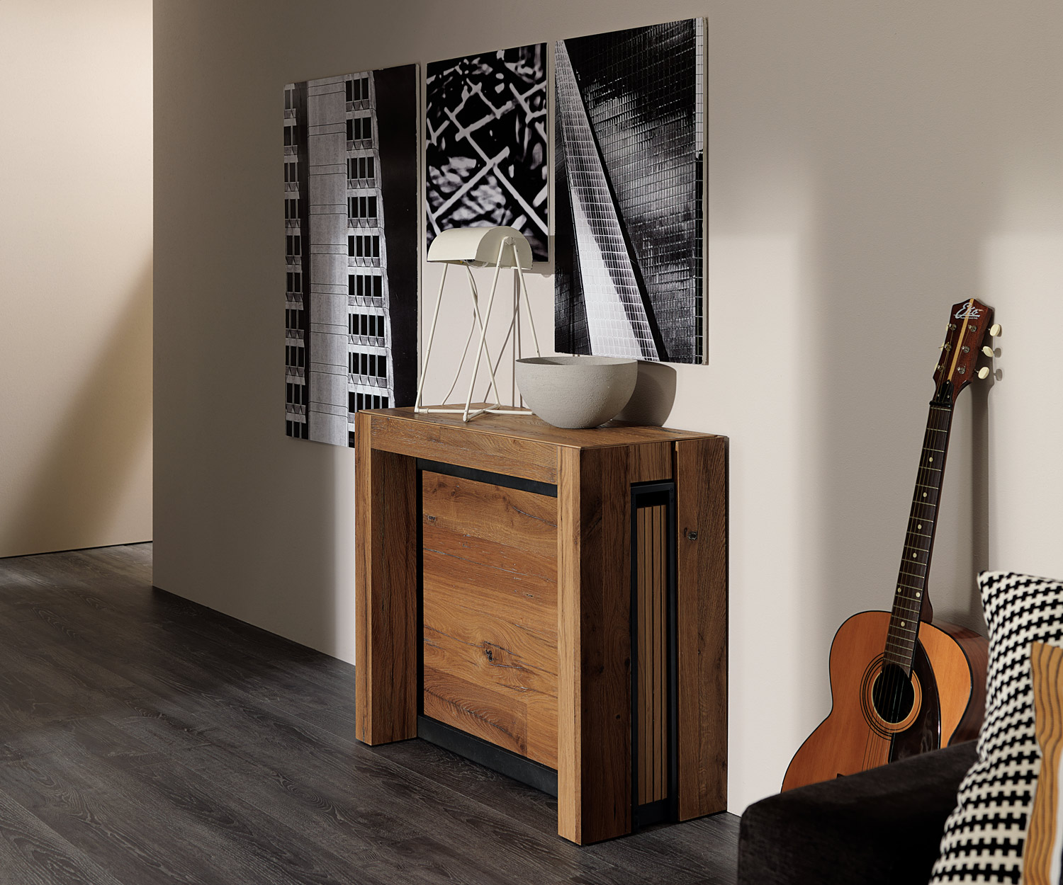 Exclusif Ozzio Console A4 Table de salle à manger extensible Exclusif Ozzio Console A4 Table de salle à manger extensible