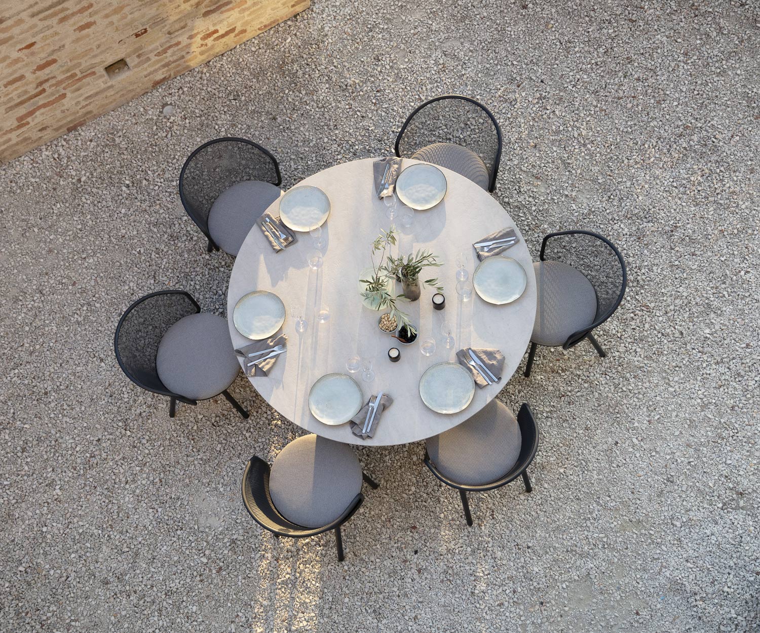 Branta Balcon Table à manger pour le jardin vue du ciel