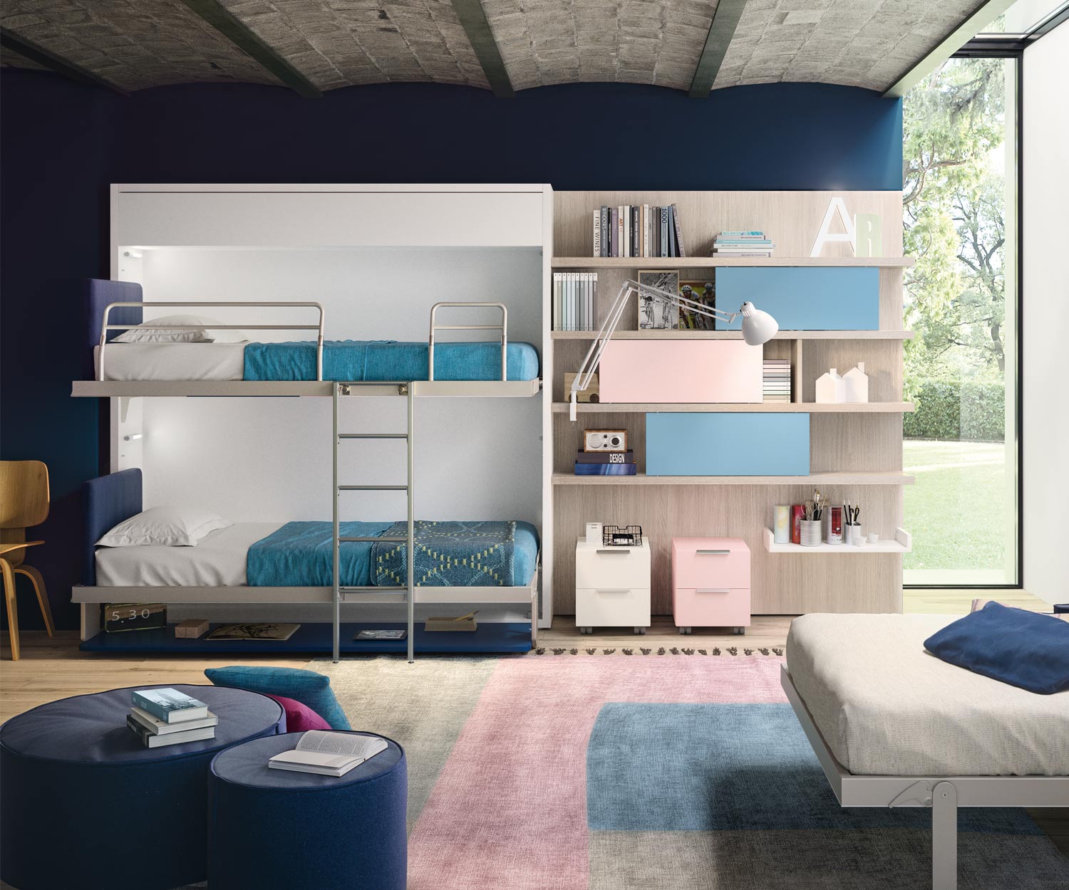 Exclusif KALI DUO 1943 / 2200 Lit escamotable design avec bureau Exclusif KALI DUO 1943 / 2200 Lit escamotable design avec bureau