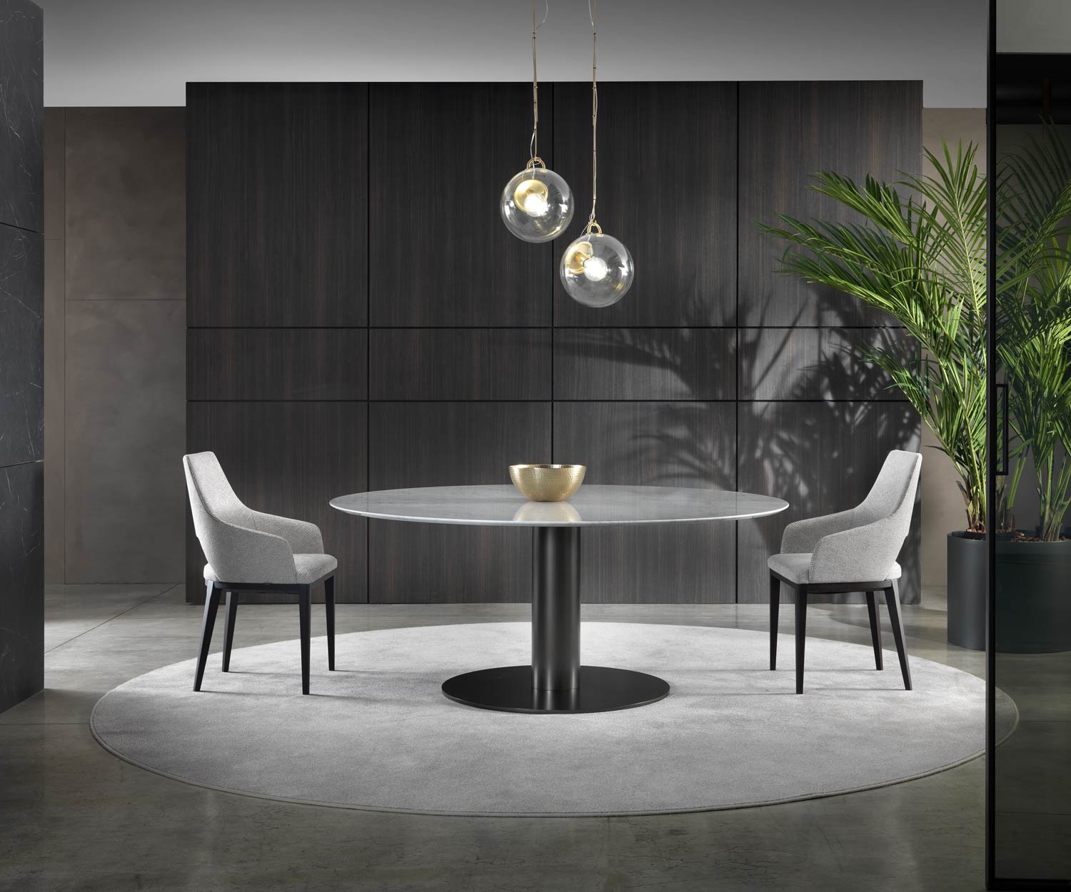 Haute qualité Marelli Table de salle à manger design Break avec structure métallique