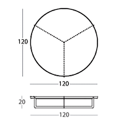 ROUND 4 Ø120 x H20 cm