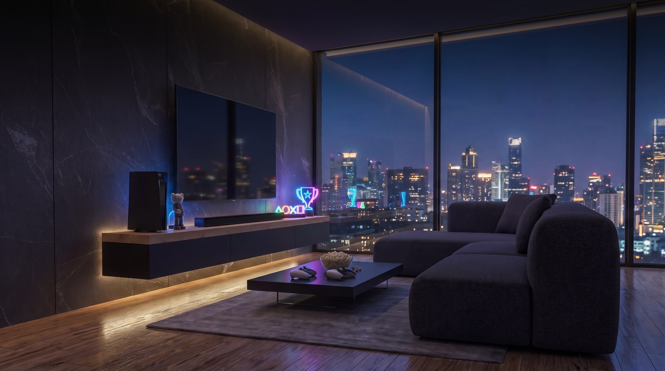 Schwebendes Lowboard: So bleibt die Wand dank unsichtbarer Kabel clean