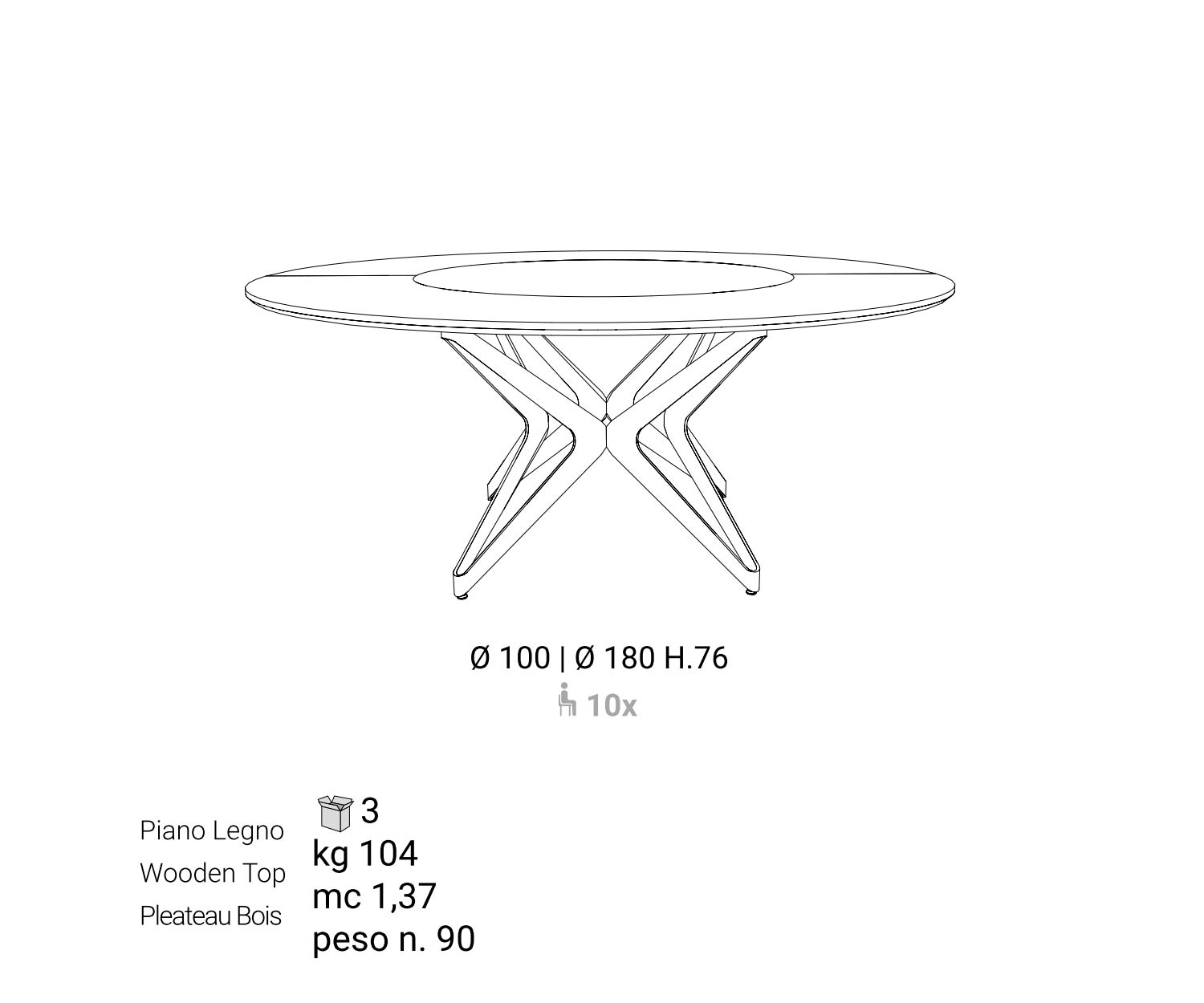 Design Table à manger Détail Dimensions Plan de construction Esquisse Tailles