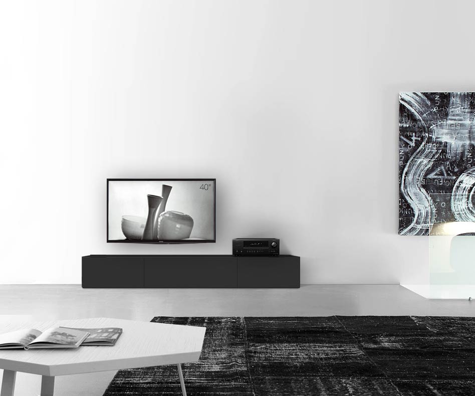 /Design Lowboard Boden B210 H35 matt schwarz /Design Lowboard Boden B210 H35 matt schwarz