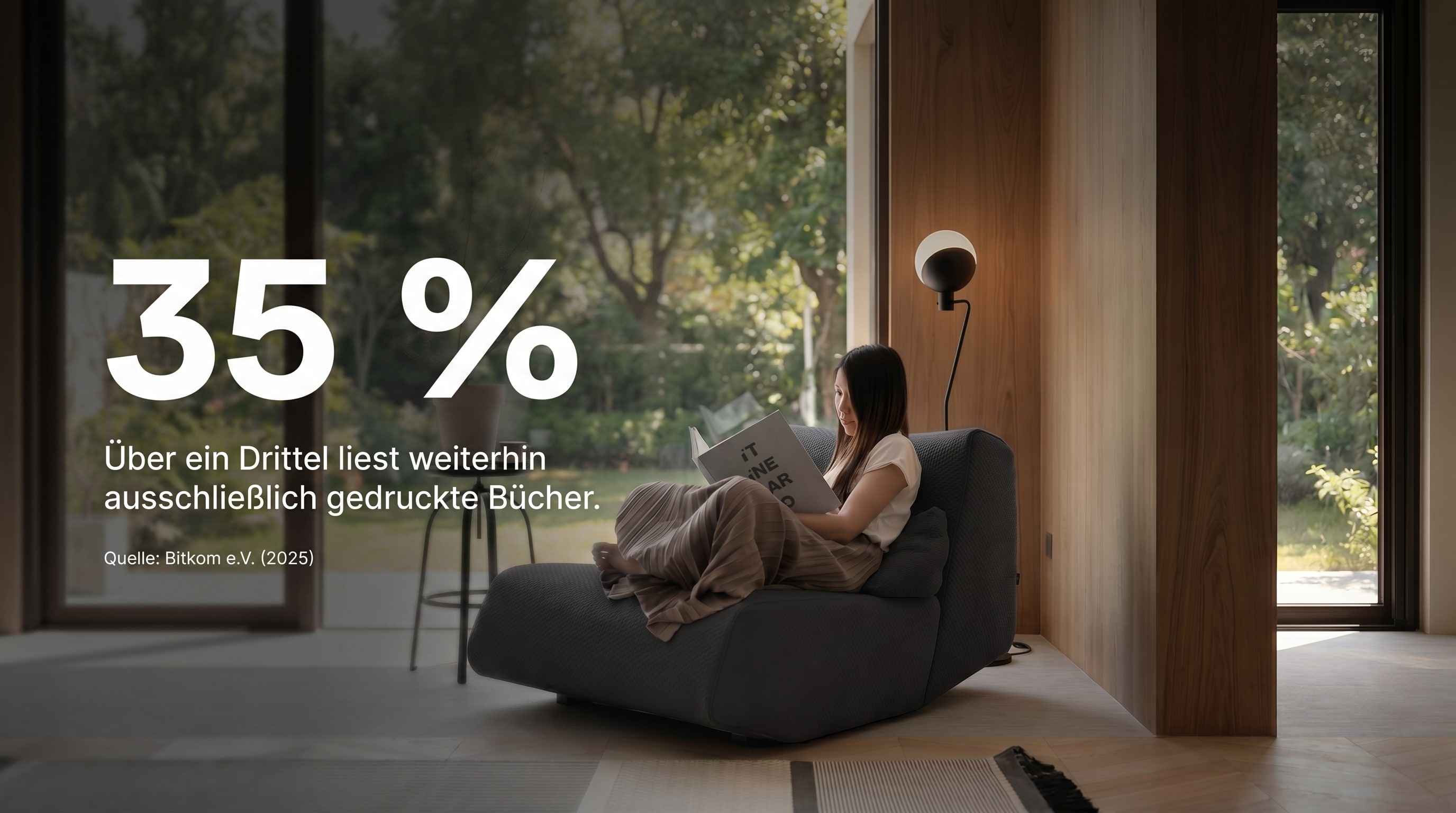 35 % – Über ein Drittel liest weiterhin ausschließlich gedruckte Bücher.