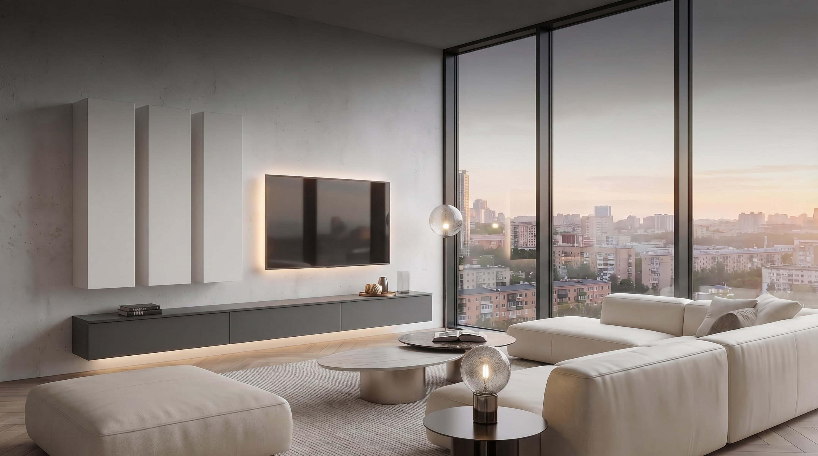 Helle Raumgestaltung Wohnzimmer: Der Mailänder Trick