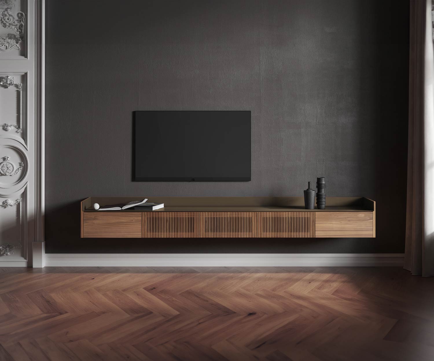 Punt Stockholm Slim Wand TV Sideboard Punt Stockholm Slim Wand TV Sideboard