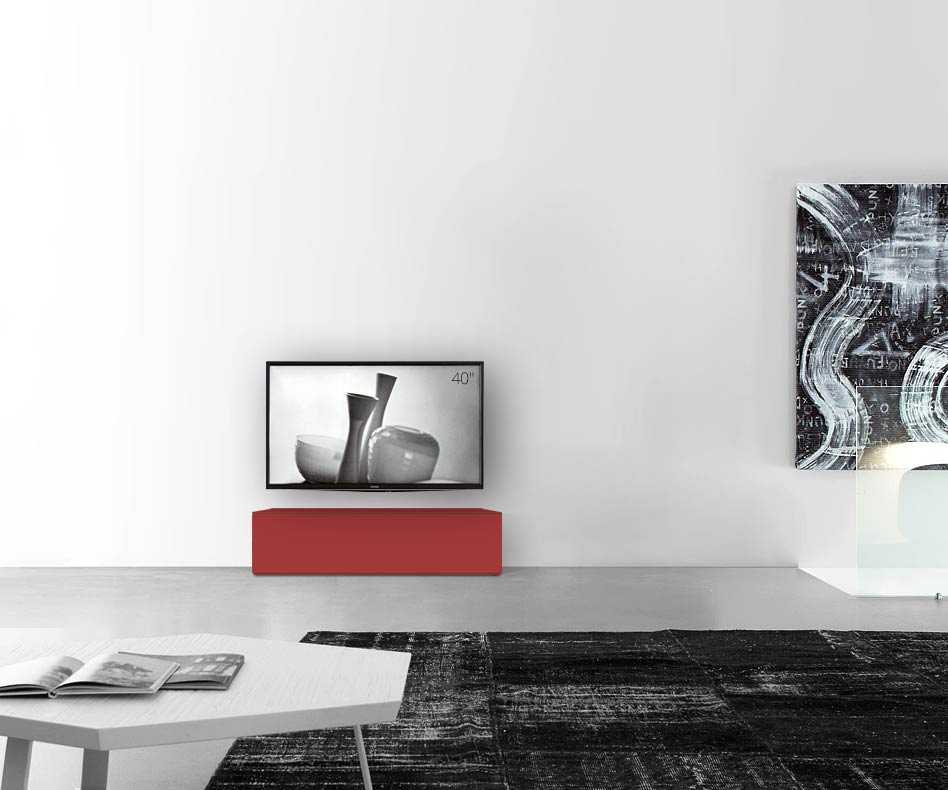/Design Lowboard sol L120 H35 rouge mat /Design Lowboard sol L120 H35 rouge mat