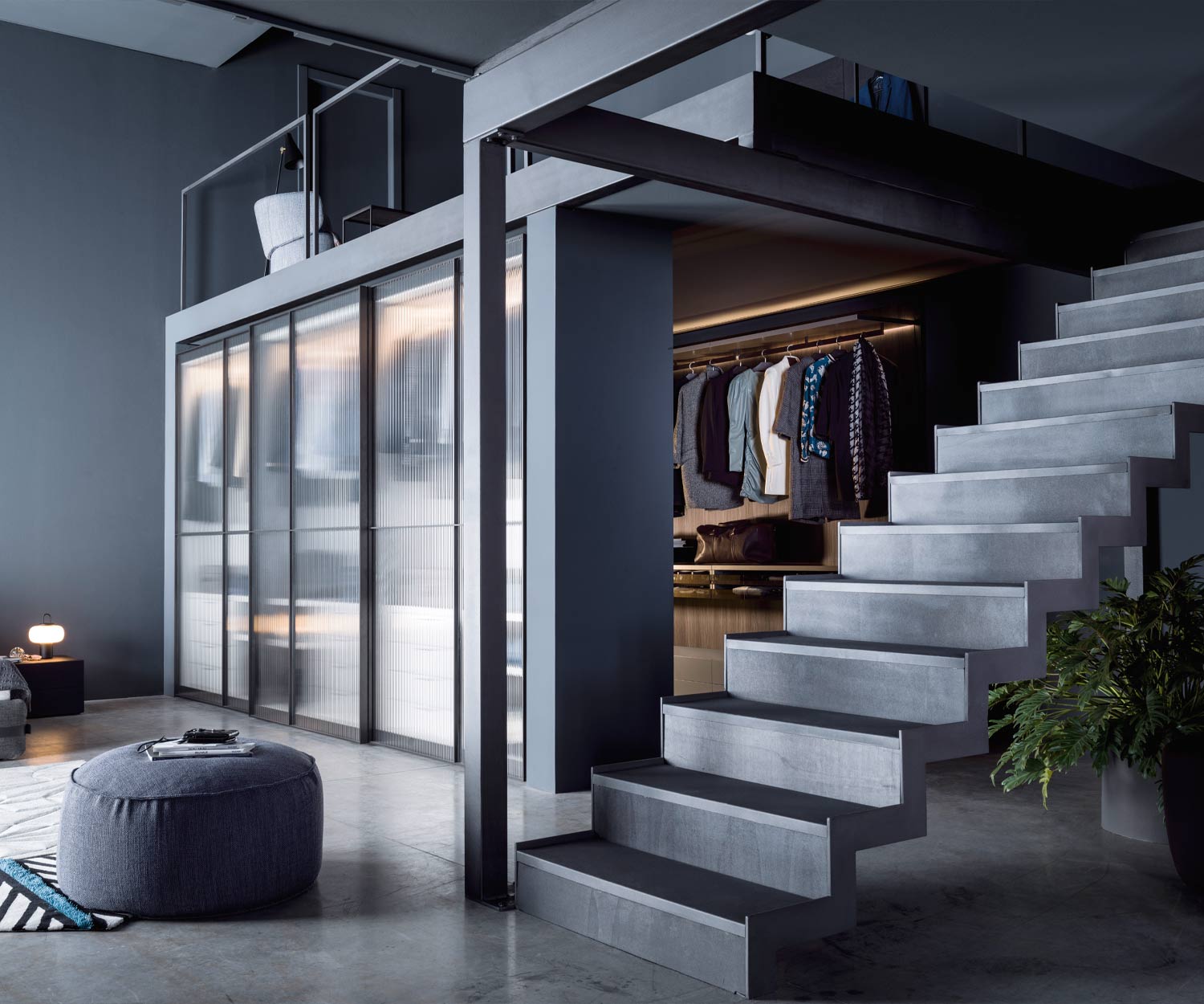 Schiebetüren Kleiderschrank Layer modular in Ankleidezimmer eingebaut Schiebetüren Kleiderschrank Layer modular in Ankleidezimmer eingebaut
