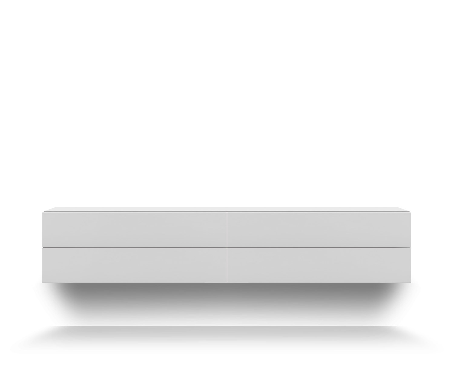 Novamobili Design Hängekommode Easy 4 Schubladen Matt weiss B 216cm Novamobili Design Hängekommode Easy 4 Schubladen Matt weiss B 216cm