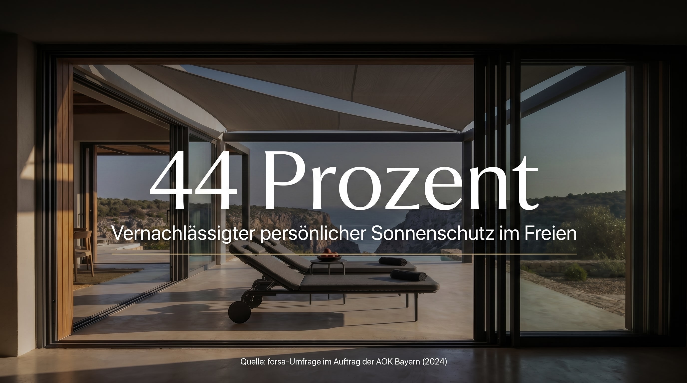 44 Prozent &ndash; Vernachl&auml;ssigter pers&ouml;nlicher Sonnenschutz im Freien