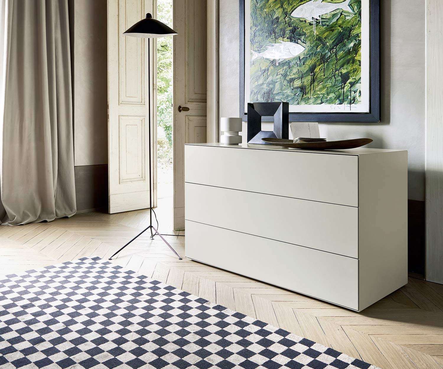 Hochwertige Livitalia Ecletto Design Kommode mit 3 Schubladen Hochwertige Livitalia Ecletto Design Kommode mit 3 Schubladen
