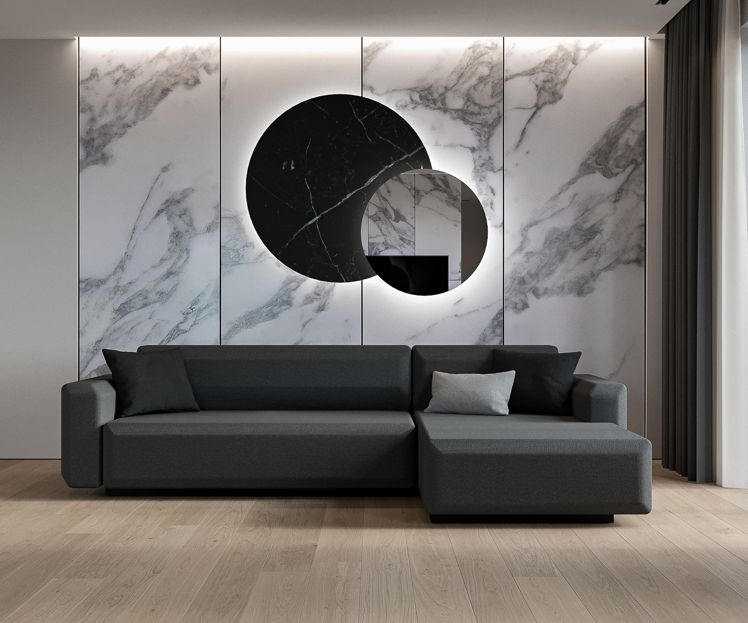 Prostoria Fade 2,5 Sitzer ecke rechts Tundra 11