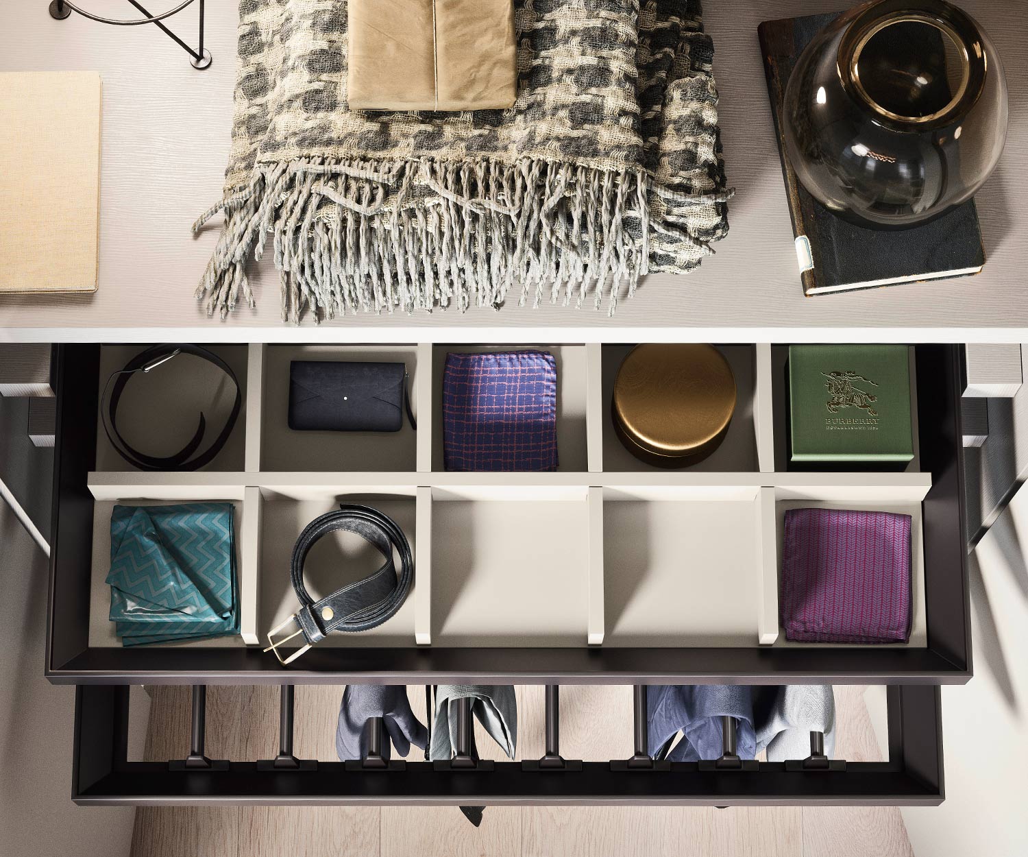 Novamobili Kleiderschrank Zubehör Armadi Krawattenfach ausziehbar Novamobili Kleiderschrank Zubehör Armadi Krawattenfach ausziehbar