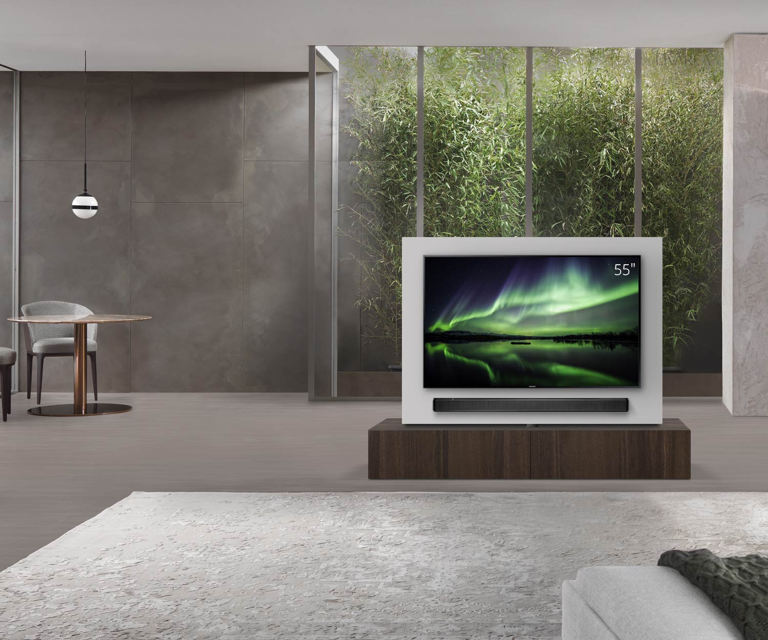 Livitalia Roto Design Lowboard Séparation de pièce avec panneau TV pivotant L180 65 H33 P47 EiBr sans oBox Livitalia Roto Design Lowboard Séparation de pièce avec panneau TV pivotant L180 65 H33 P47 EiBr sans oBox