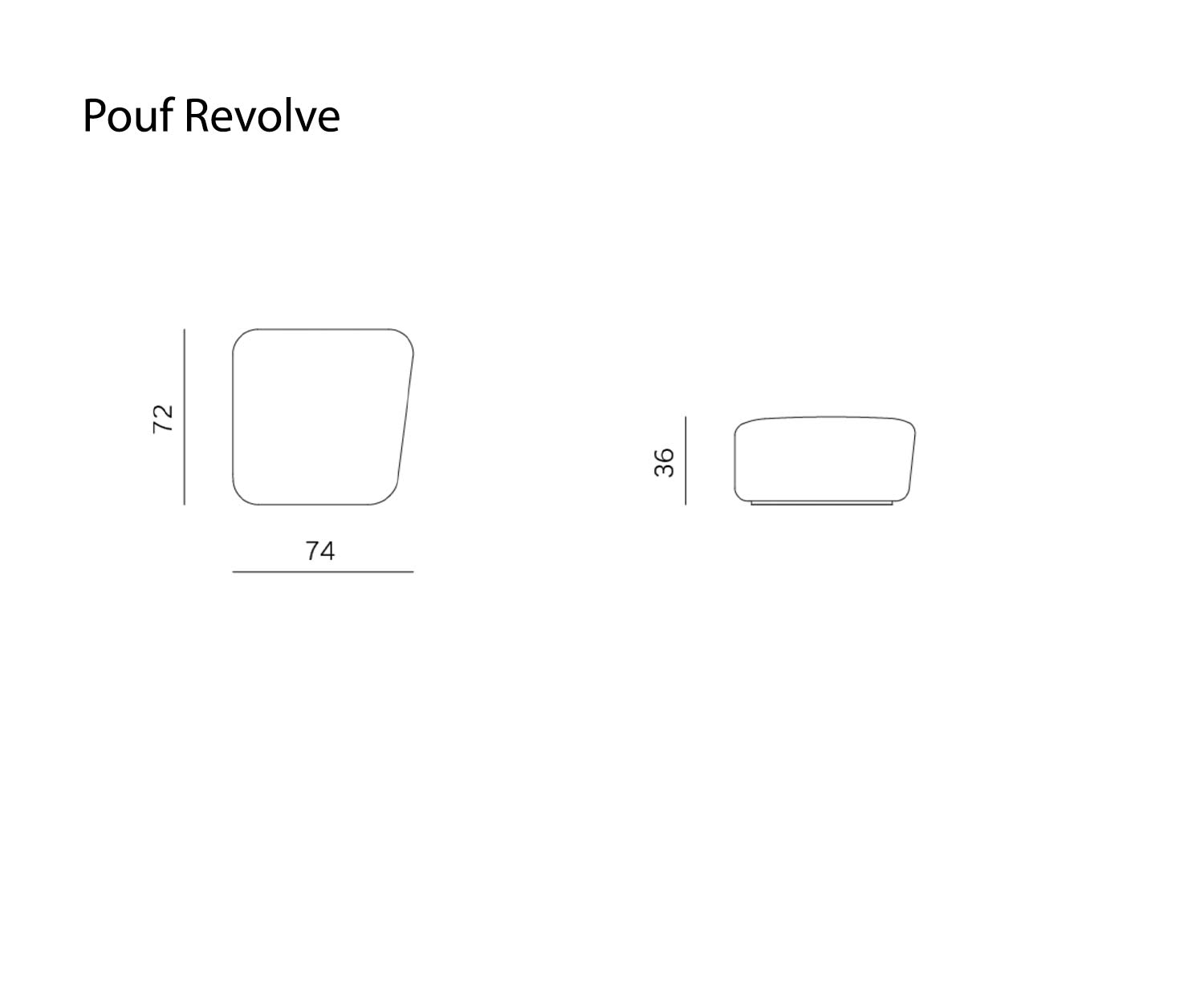 Designer Pouf Revolve Prostoria Skizze Maße Größenangaben Designer Pouf Revolve Prostoria Skizze Maße Größenangaben