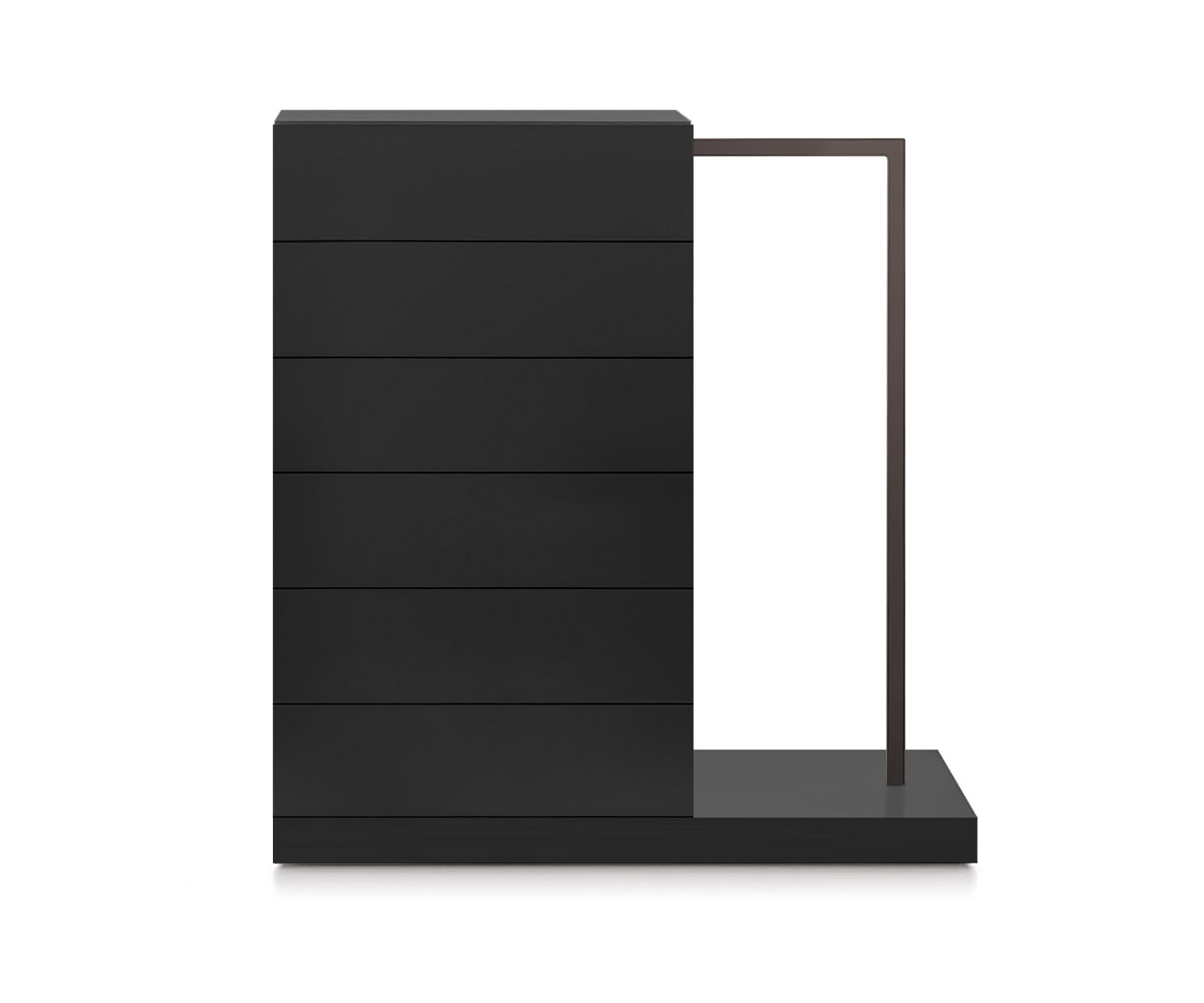 Novamobili Commode haute Easy6 + penderie à droite L64cm noir mat318 Novamobili Commode haute Easy6 + penderie à droite L64cm noir mat318