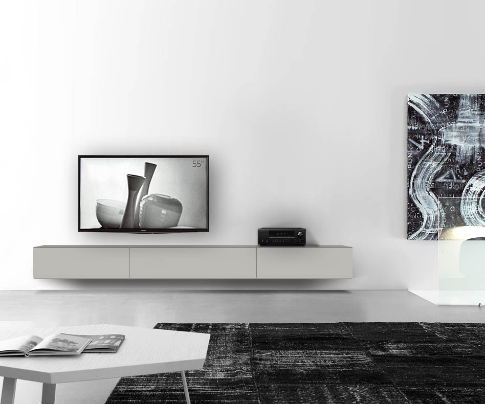 /Design Lowboard Wand B300 H33 5 matt hellgrau /Design Lowboard Wand B300 H33 5 matt hellgrau