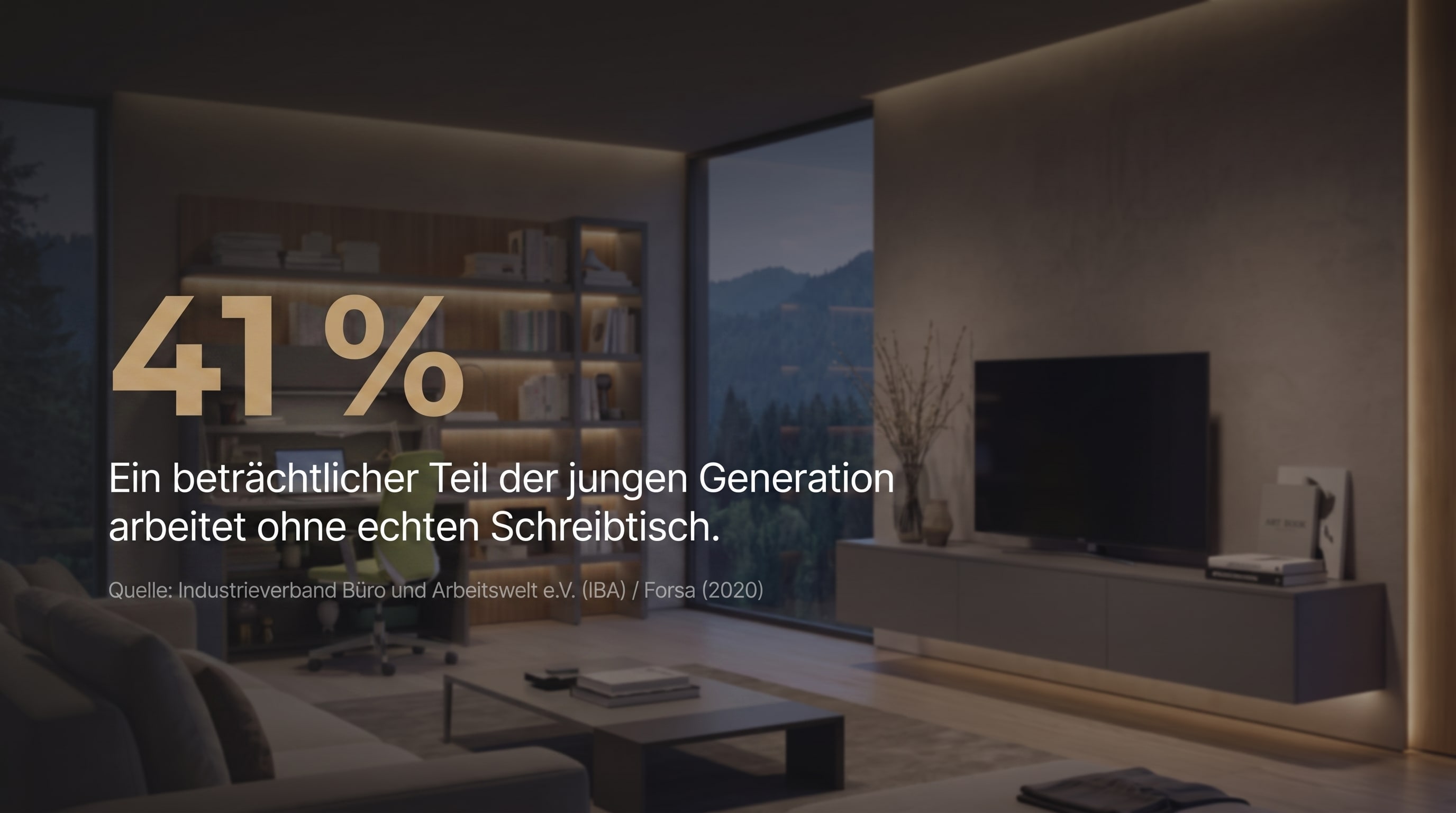 41 % &ndash; Une part consid&eacute;rable de la jeune g&eacute;n&eacute;ration travaille sans v&eacute;ritable bureau.