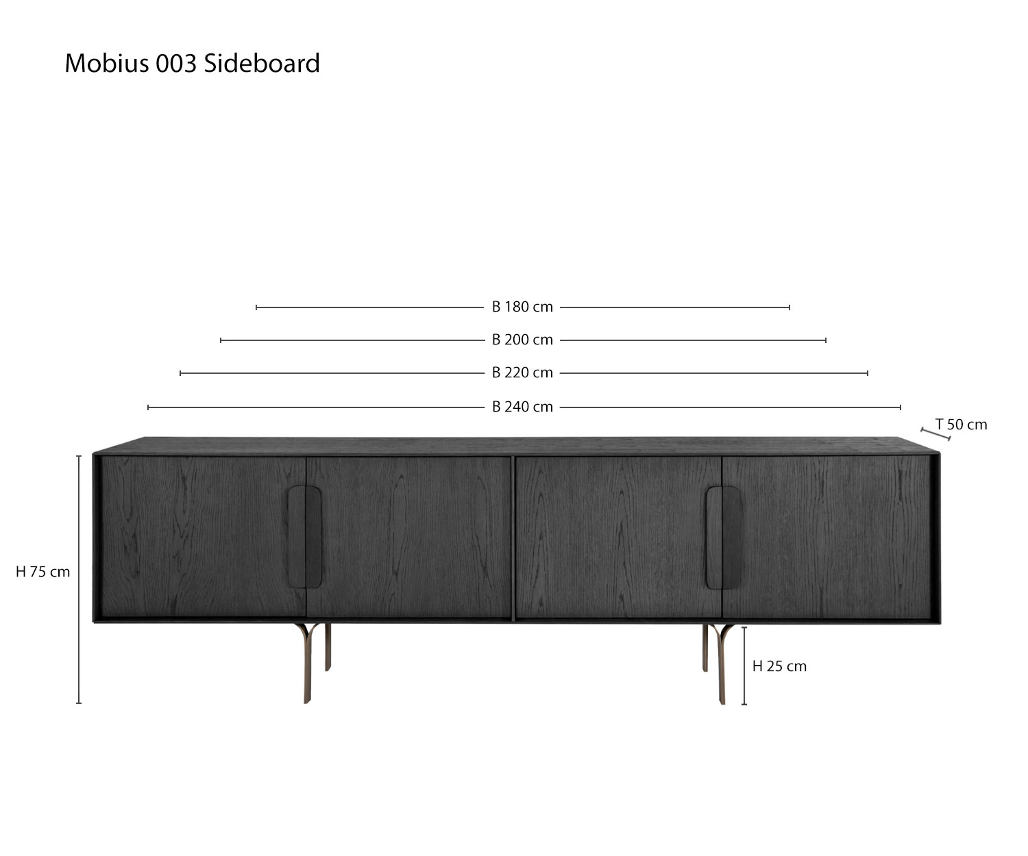 Designer Sideboard Mobius 003 de al2 Esquisse Mesures Tailles Indication des tailles Designer Sideboard Mobius 003 de al2 Esquisse Mesures Tailles Indication des tailles