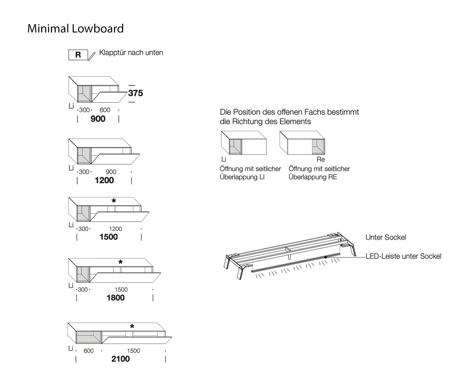 Livitalia Design Lowboard Minimal Esquisse Dimensions Dimensions