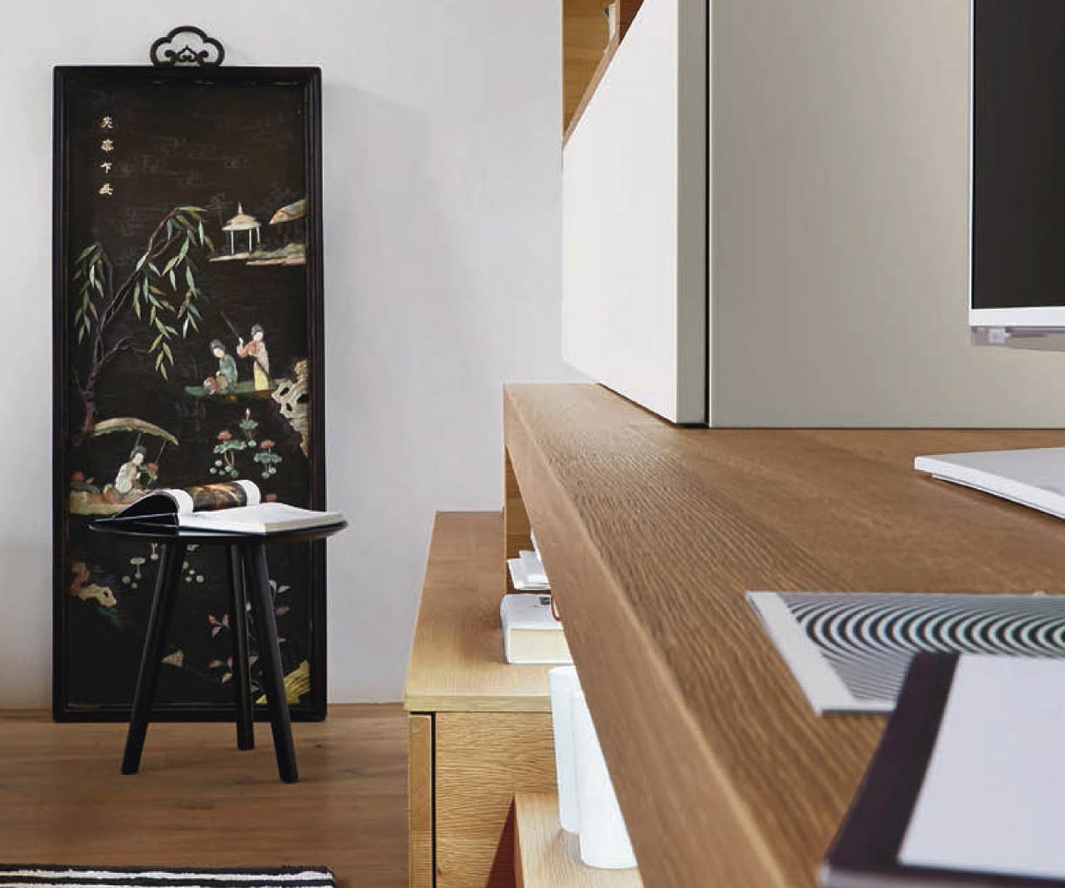 Moderne Livitalia Design Wohnwand C25 in unterschiedlichen Tiefen Moderne Livitalia Design Wohnwand C25 in unterschiedlichen Tiefen