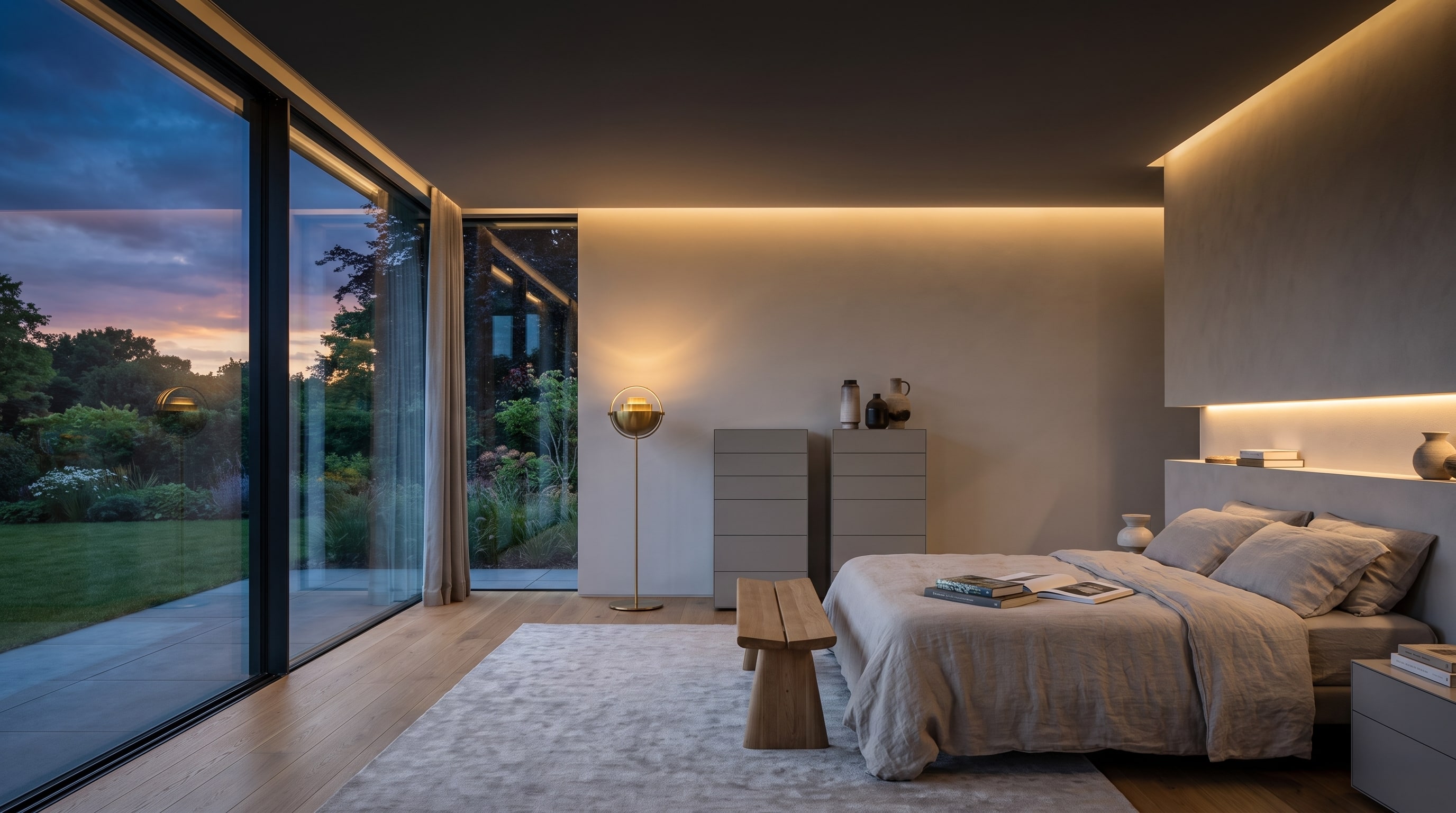 Minimalistisches Schlafzimmer: Die Stauraum-Regel der Profis