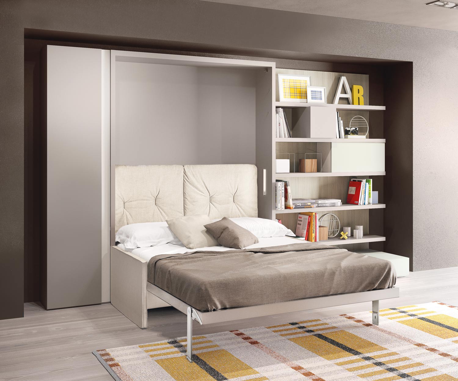 Moderne Clei Penelope 2 Lit armoire design avec canapé 160x200