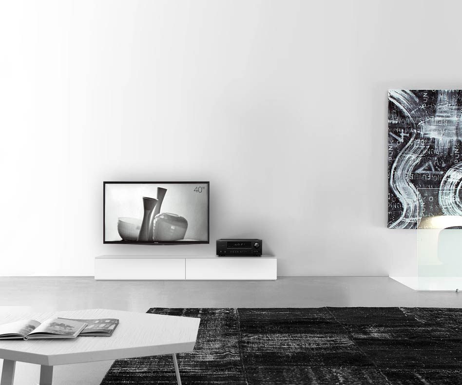 /Design Lowboard sol L180 H27 blanc mat /Design Lowboard sol L180 H27 blanc mat