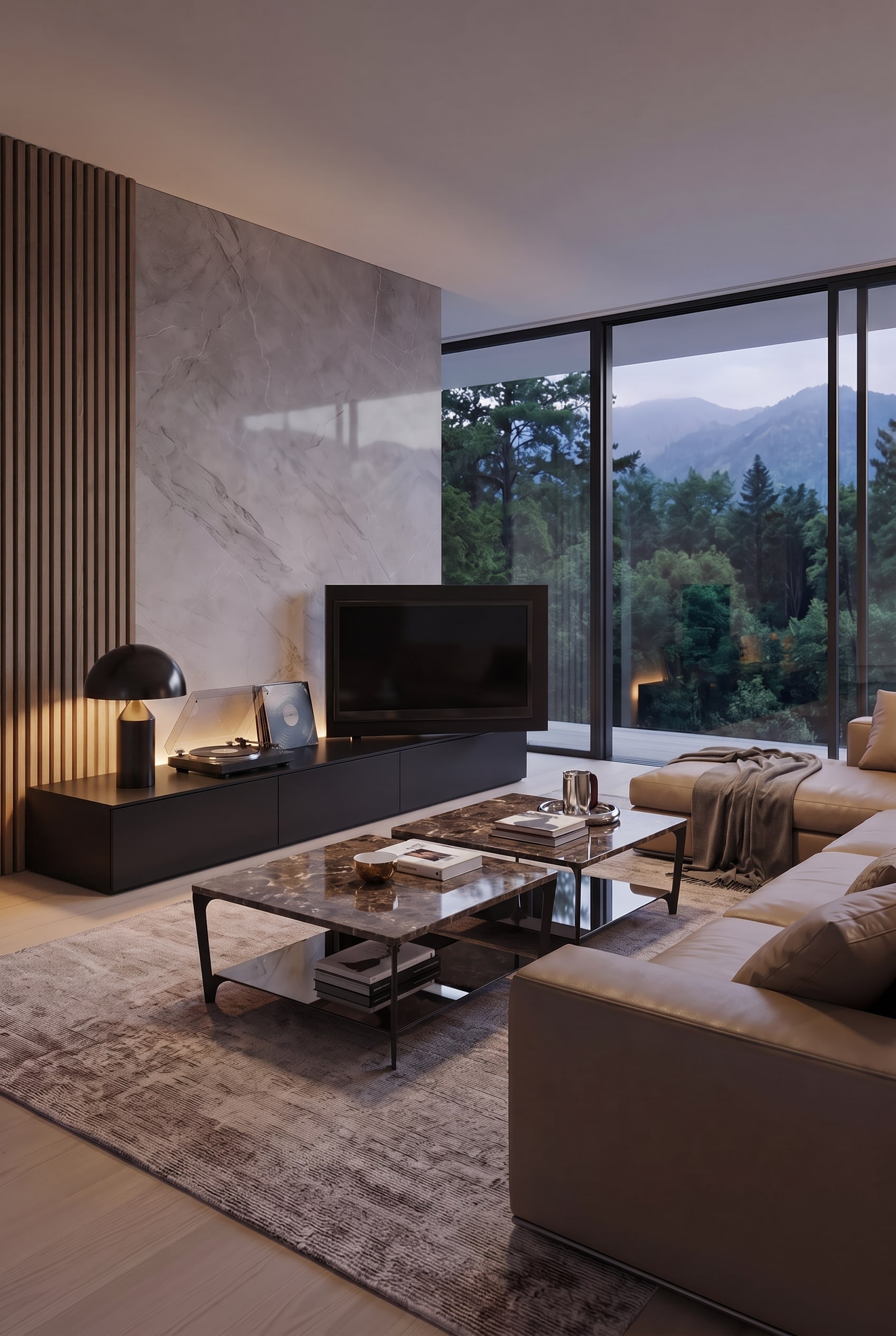 Offenes Wohnzimmer Lowboard modern