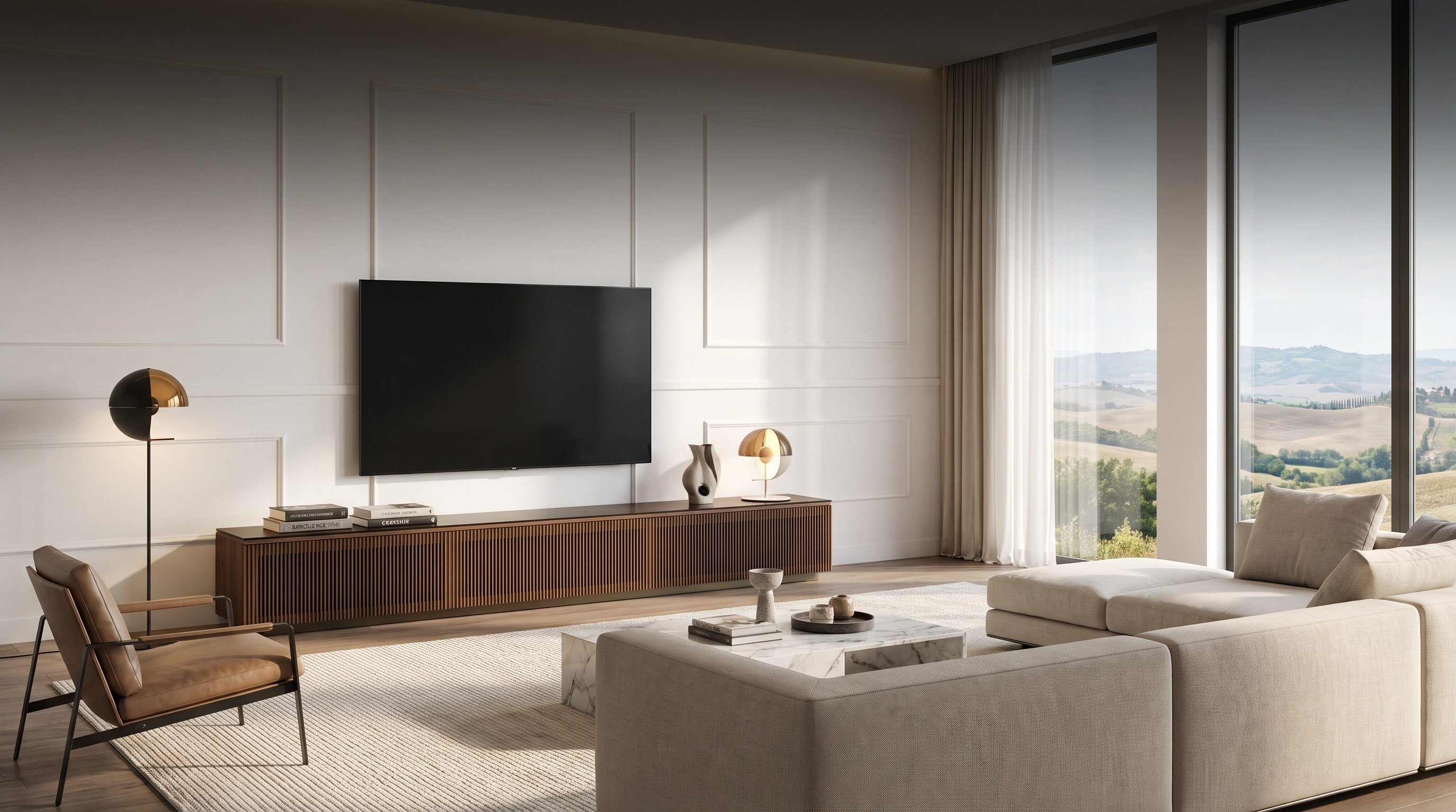 TV-Wand gestalten: 7 Holz-Lowboards gegen eine kalte Raumwirkung TV-Wand gestalten: 7 Holz-Lowboards gegen eine kalte Raumwirkung