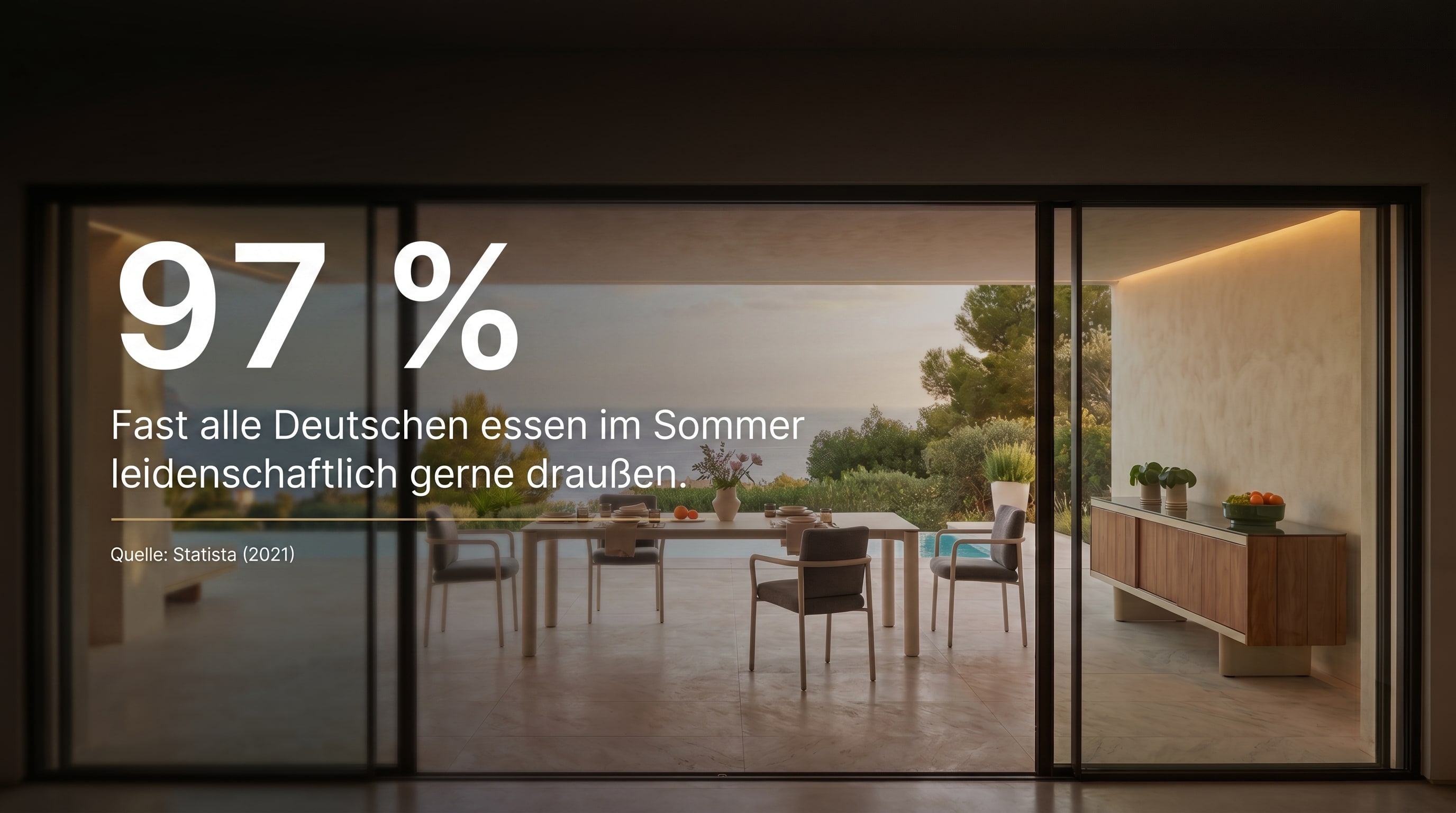 97 % – Presque tous les Allemands aiment passionnément manger dehors en été.