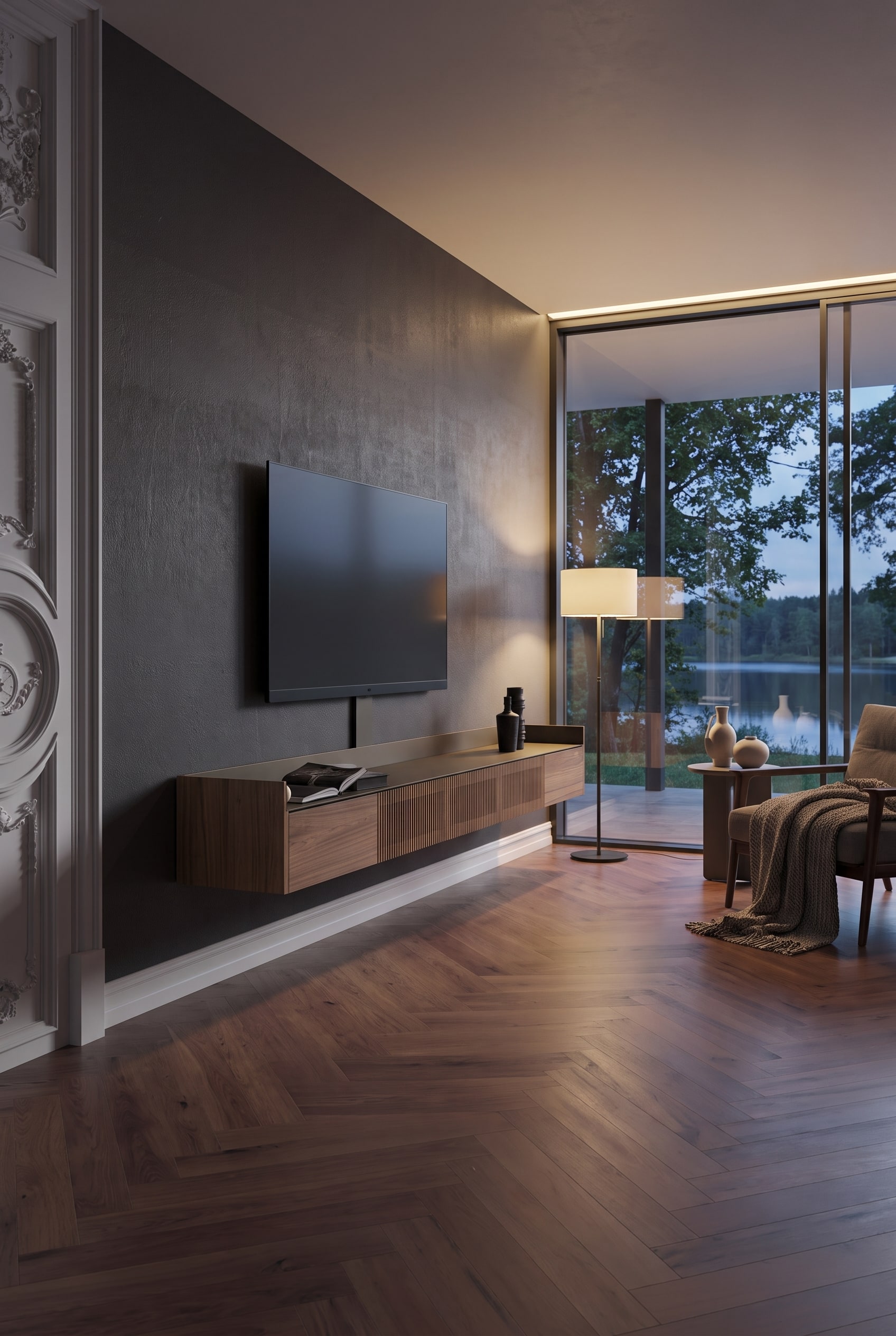 5 solutions pour cacher les câbles du meuble TV dans le salon — Solution 1 : Le cache-câbles mural – Une première mesure visible mais rapide pour le câble TV