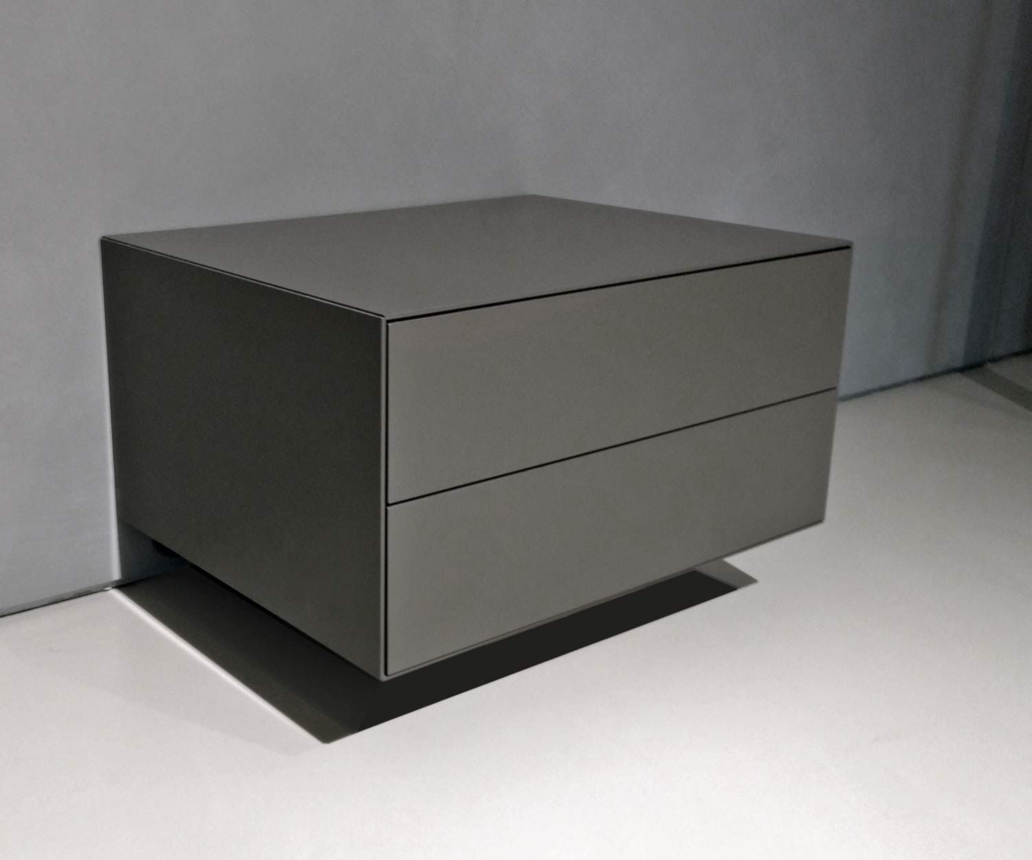 Table de nuit design Boxspring Ecletto de haute qualité suspendue avec 2 tiroirs