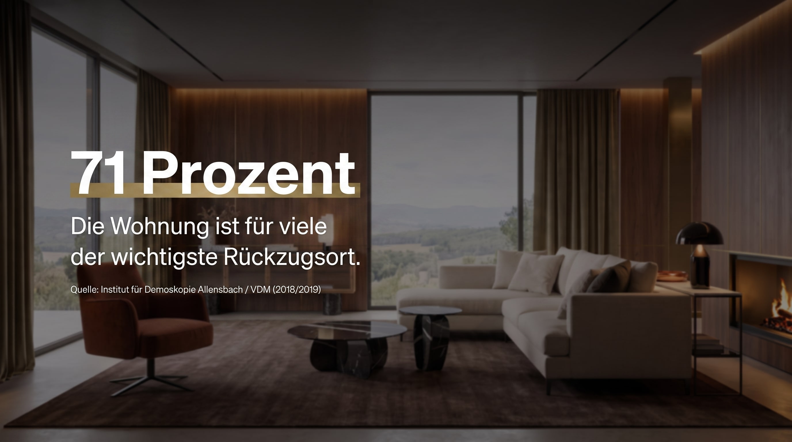 71 pour cent &ndash; Le logement est pour beaucoup le refuge le plus important.