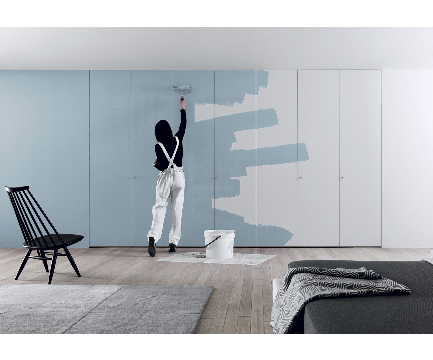 Armoire moderne Novamobili Design Intono avec portes battantes à peindre soi-même Armoire moderne Novamobili Design Intono avec portes battantes à peindre soi-même