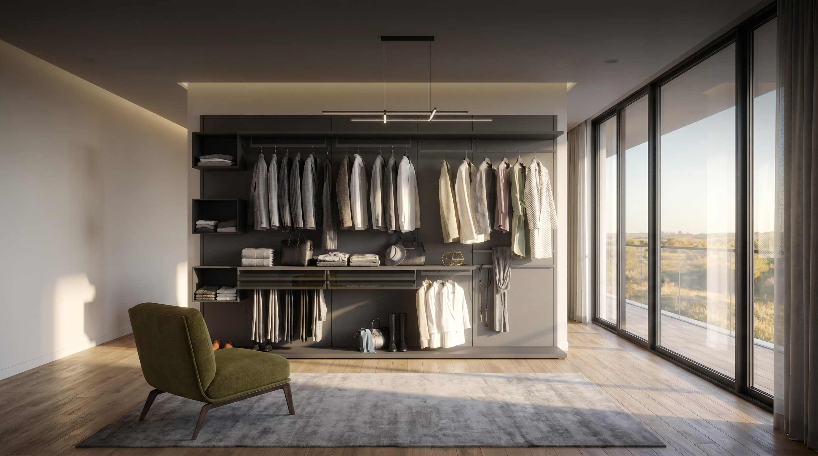 Ankleidezimmer offen modern einrichten: Die Proportionsregeln der Profis