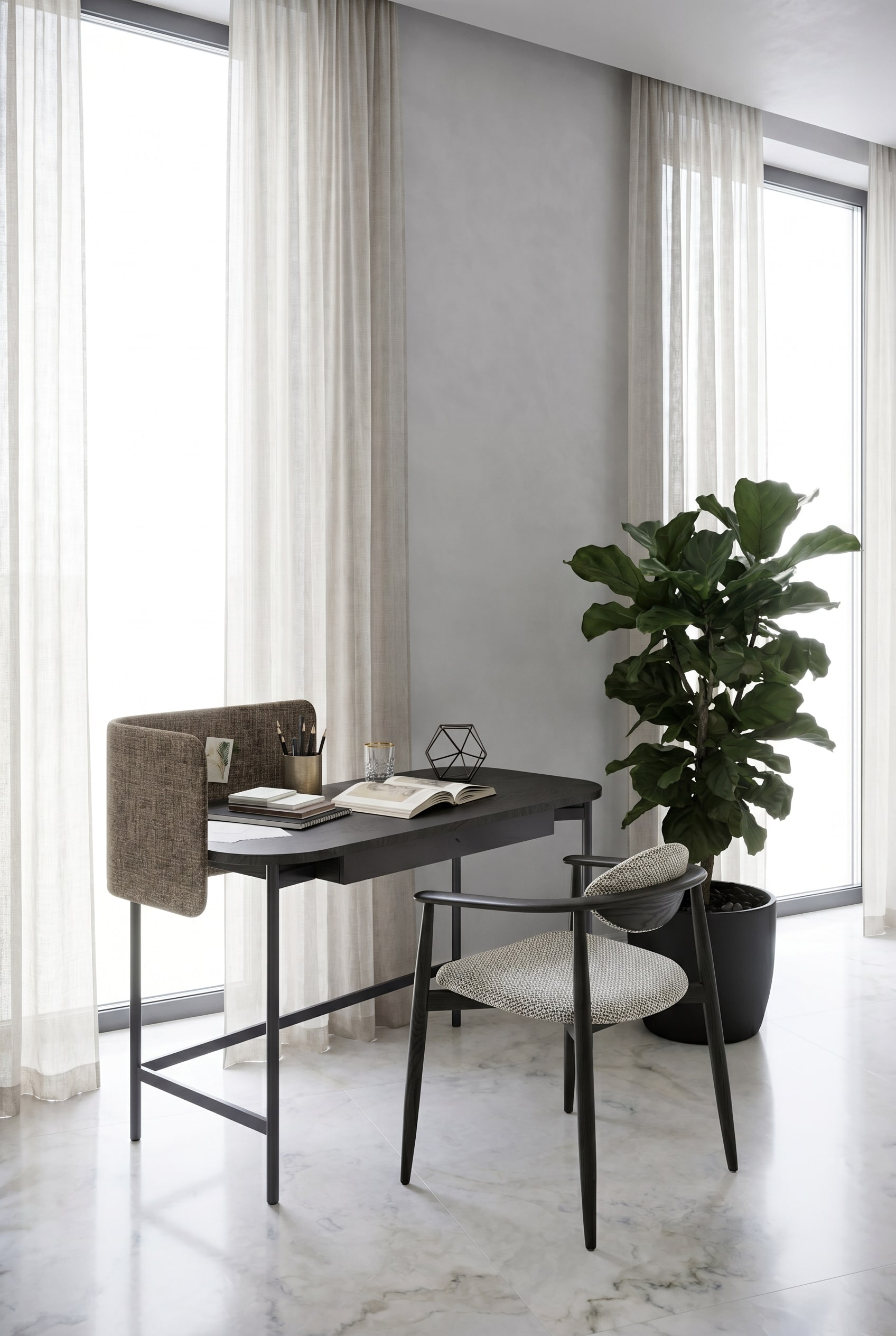 Lignes filigranes pour le bureau-chambre