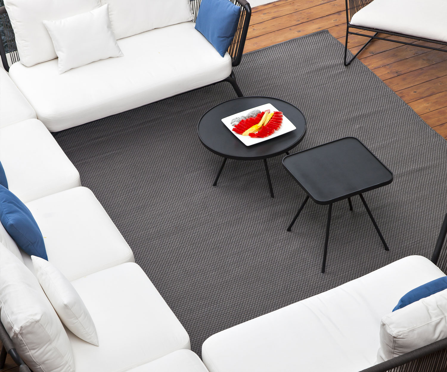 Oasiq Attol Aluminium Table d'appoint anthracite 45x45x49cm