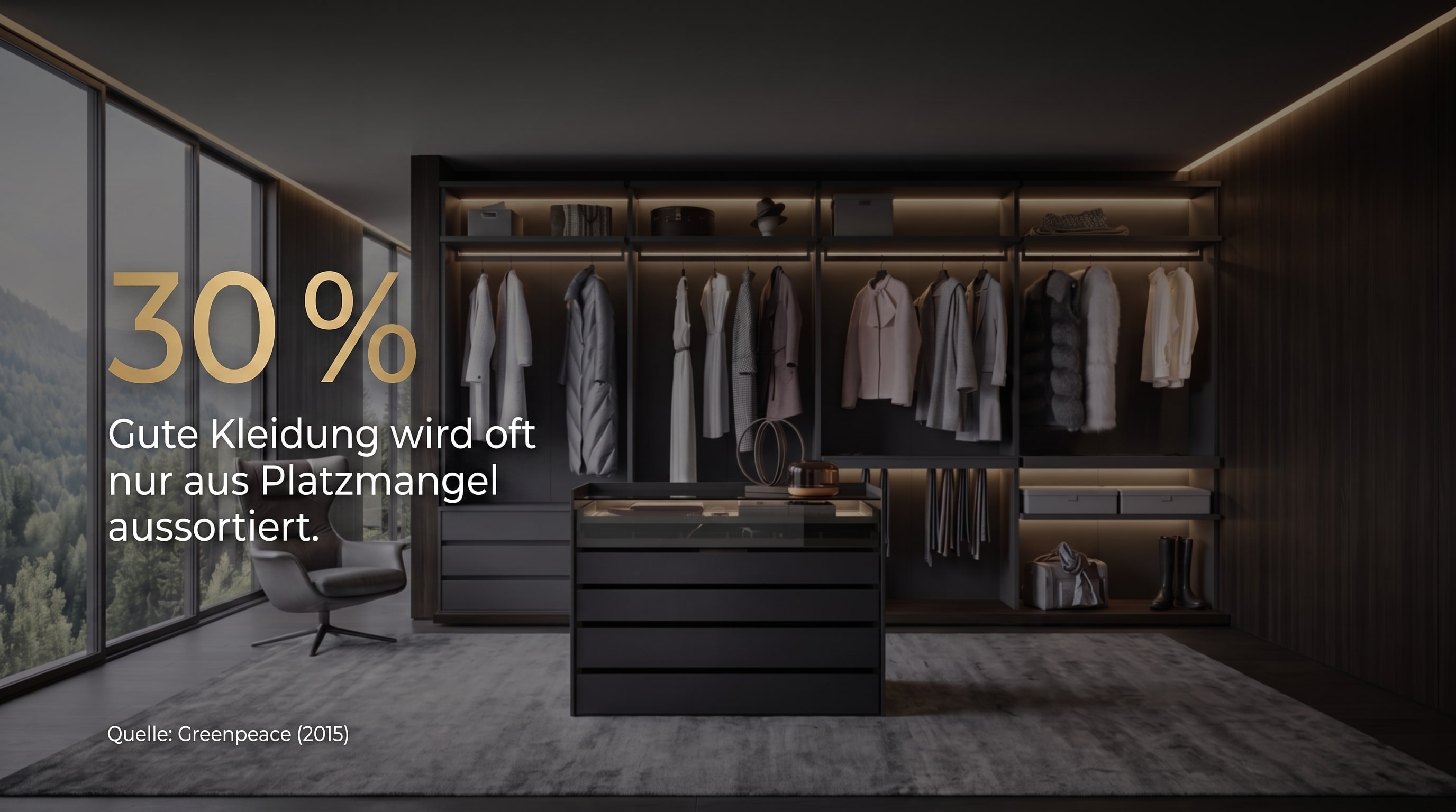 30 % – Gute Kleidung wird oft nur aus Platzmangel aussortiert.