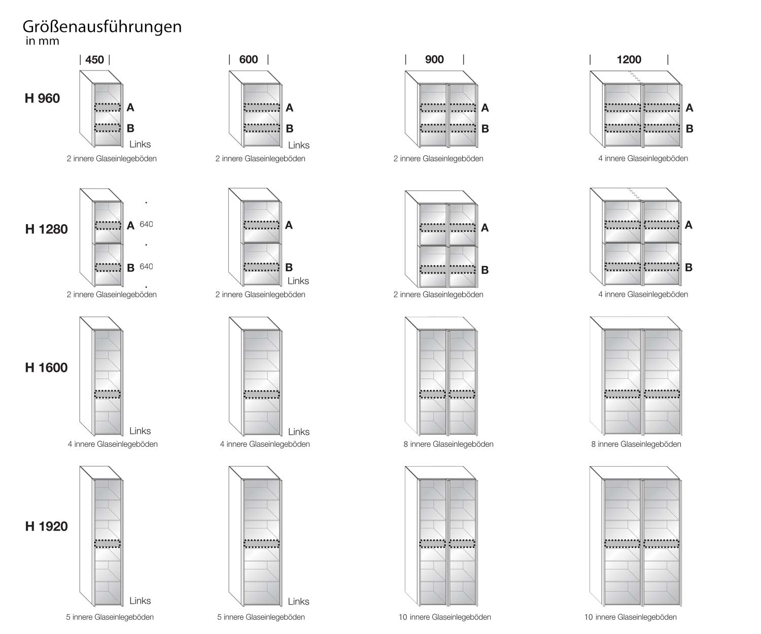 Livitalia Scrigno Design Glasvitrine Größenausführungen Skizze Maße Größen Livitalia Scrigno Design Glasvitrine Größenausführungen Skizze Maße Größen
